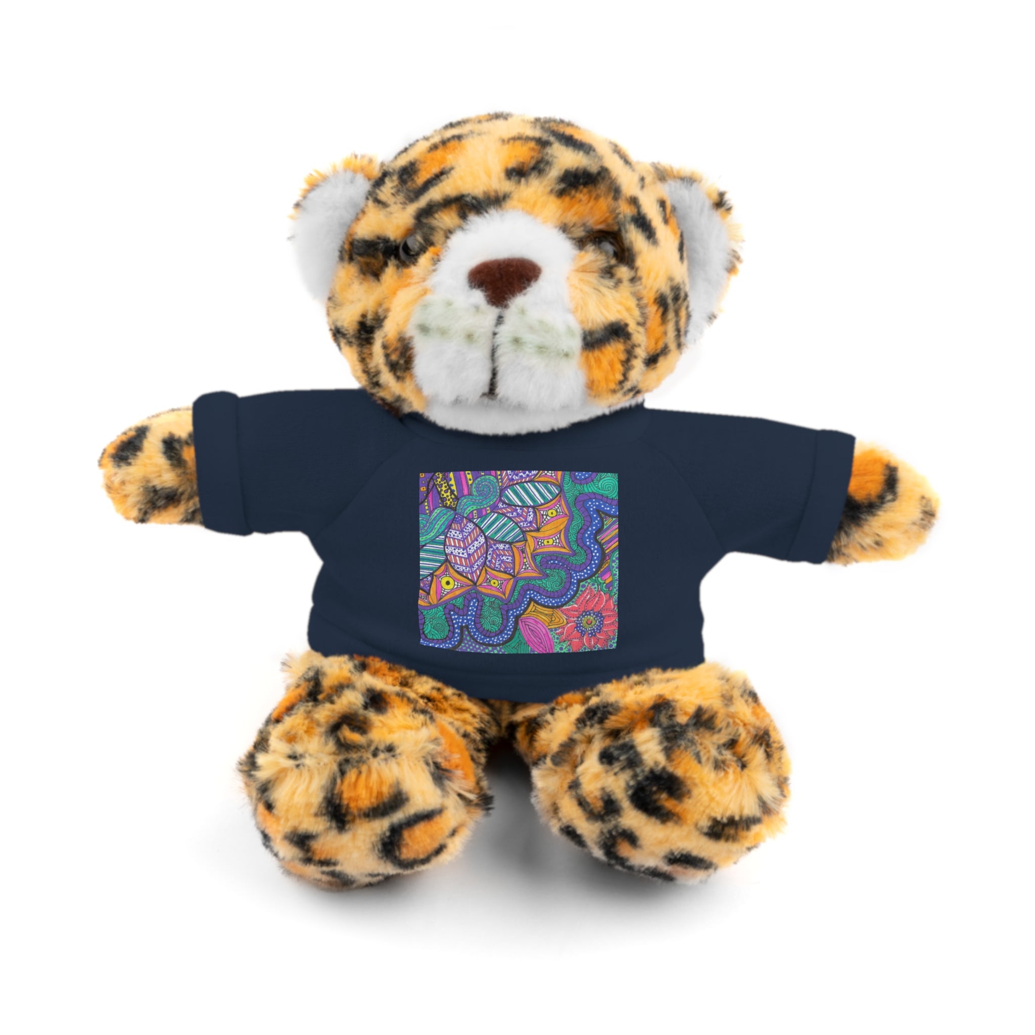 Spring Easter stuffed animal with printed tee