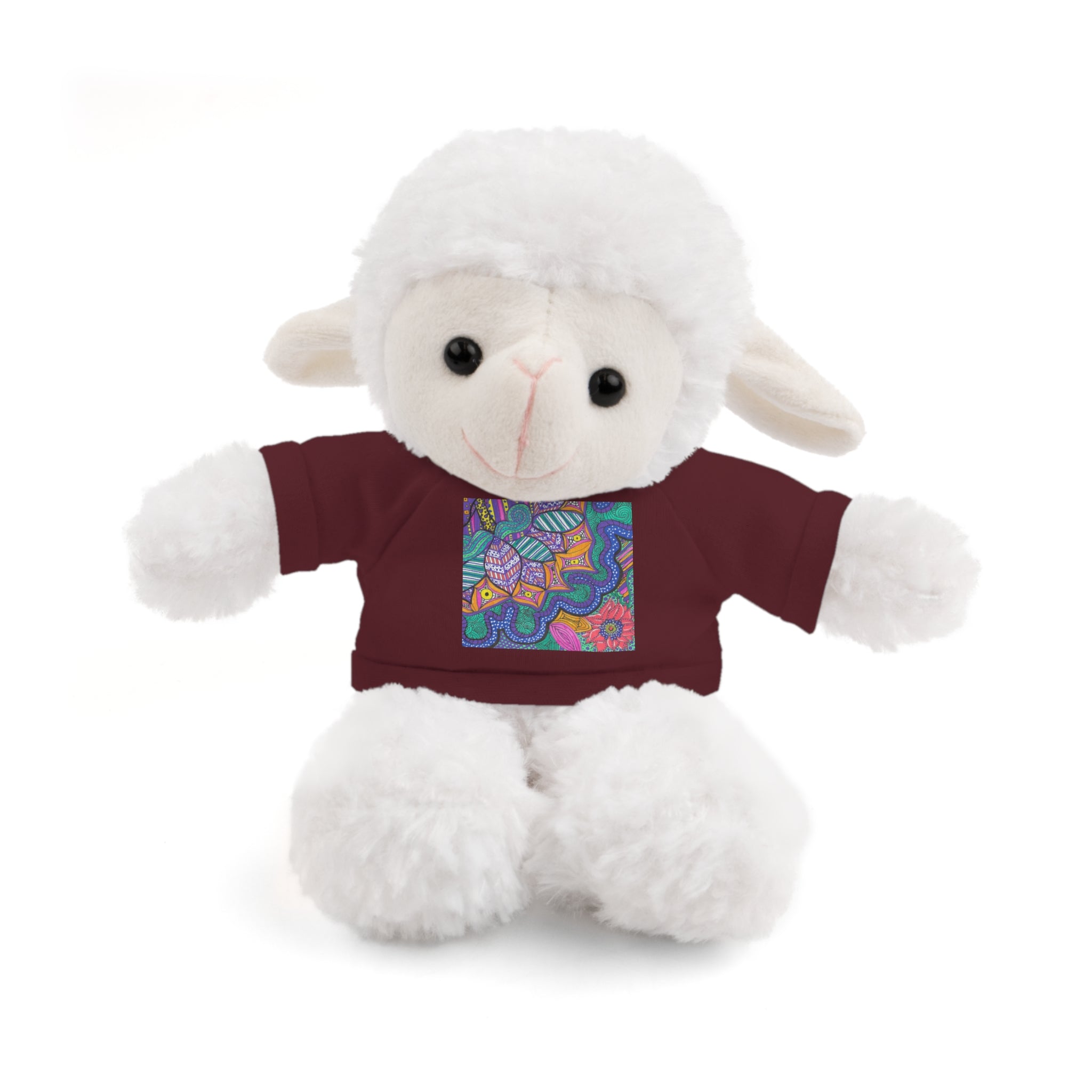Spring Easter stuffed animal with printed tee