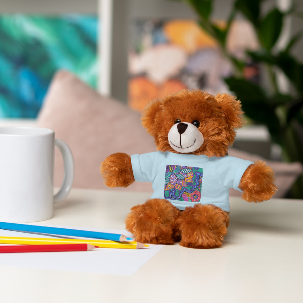 Spring Easter stuffed animal with printed tee
