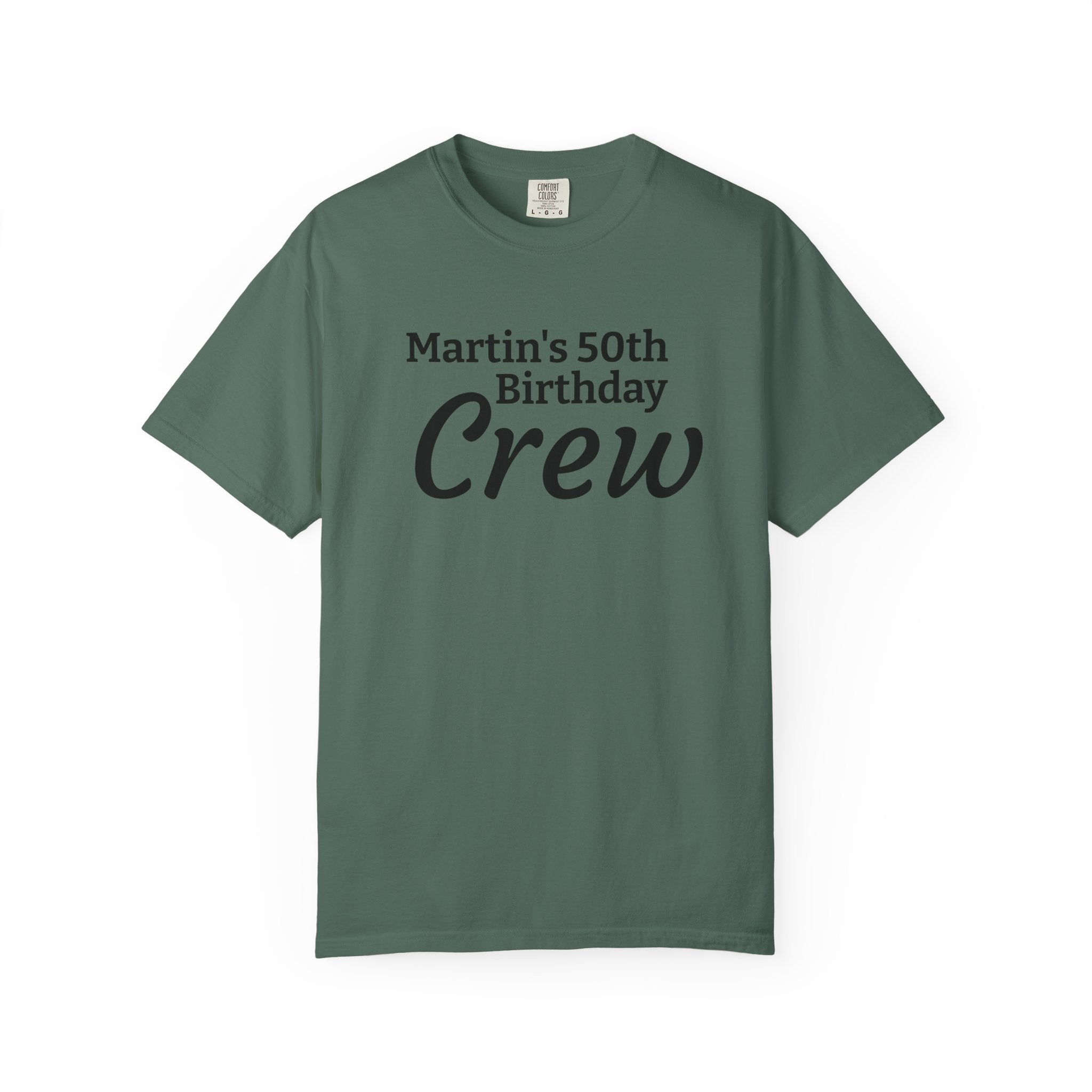 Personalized Birthday Crew T-Shirt — "Martin's 50th Birthday Crew" Party Tee