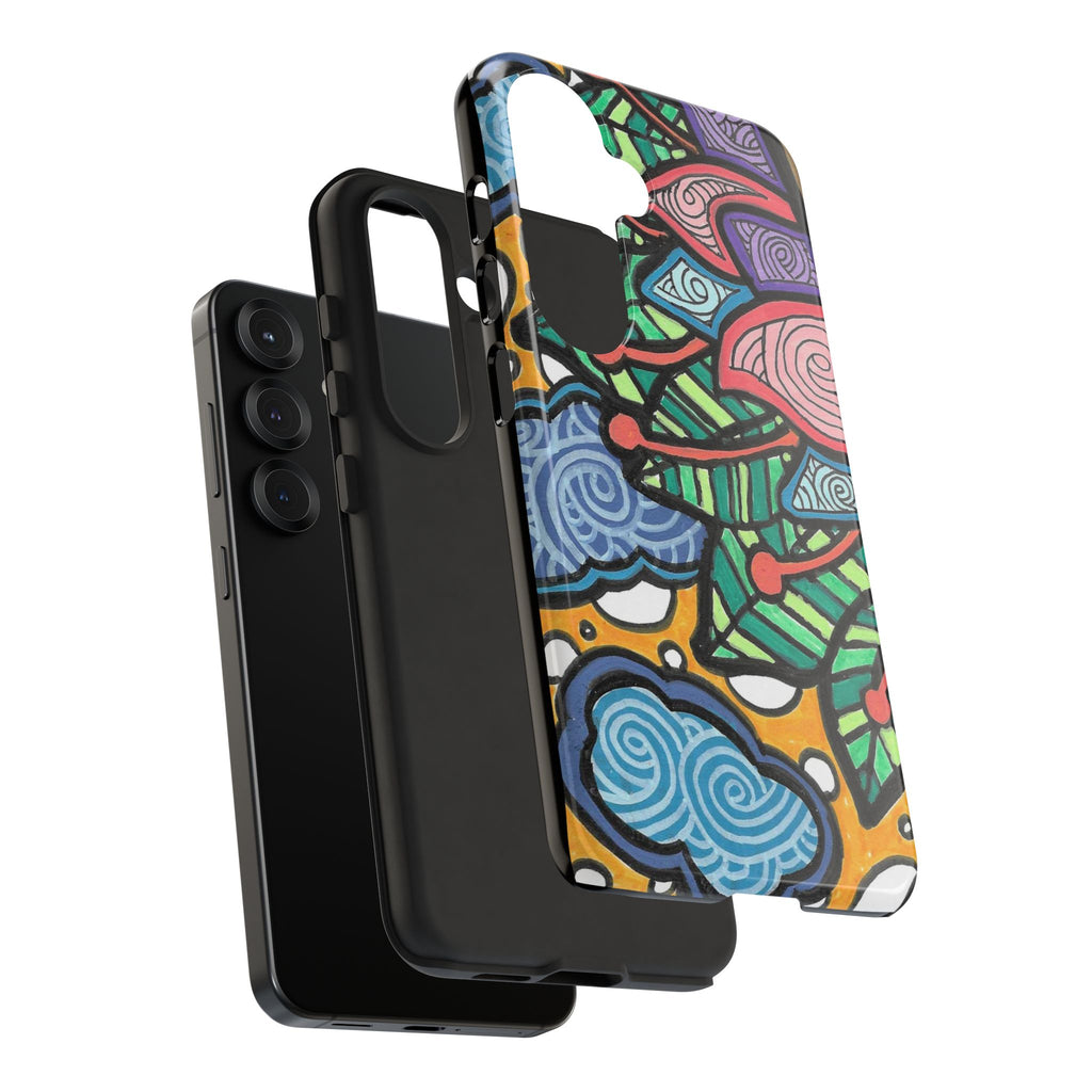 Hand drawn Floral Happy TOUGH Phone Case