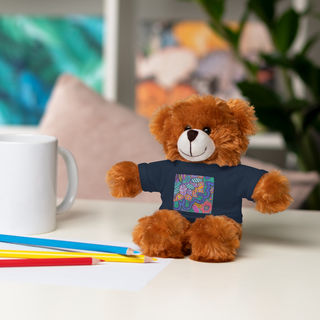 Spring Easter stuffed animal with printed tee