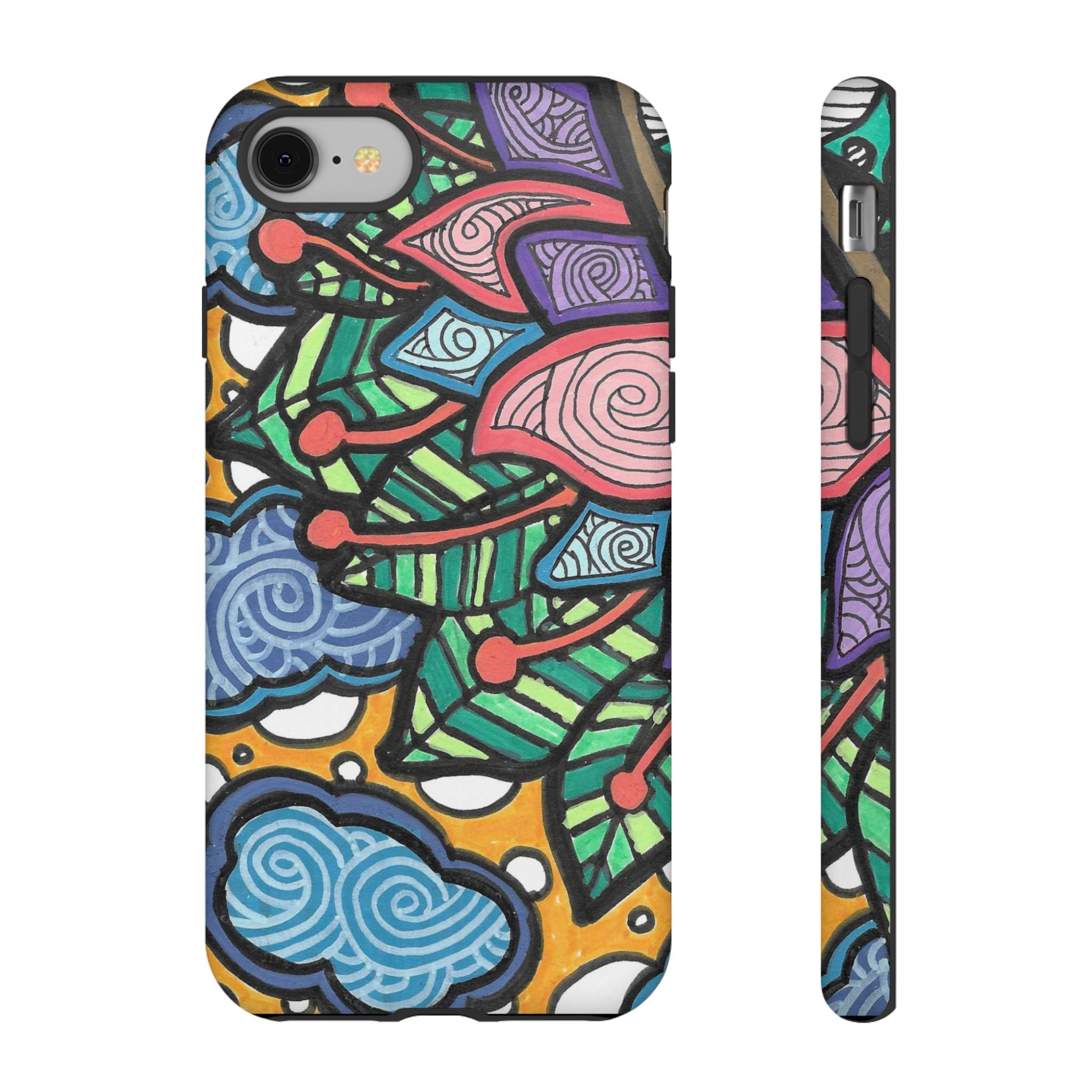 Hand drawn Floral Happy TOUGH Phone Case
