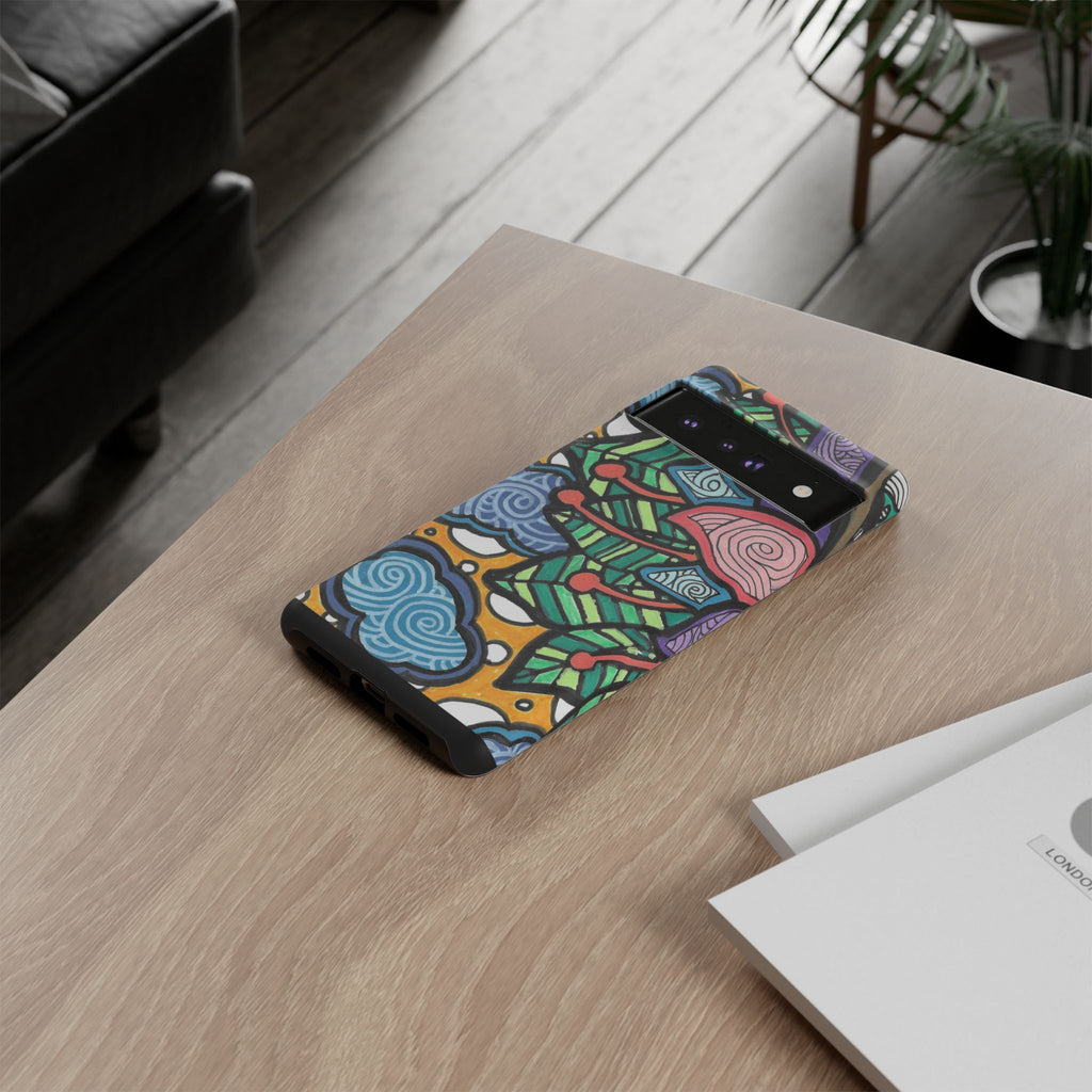 Hand drawn Floral Happy TOUGH Phone Case