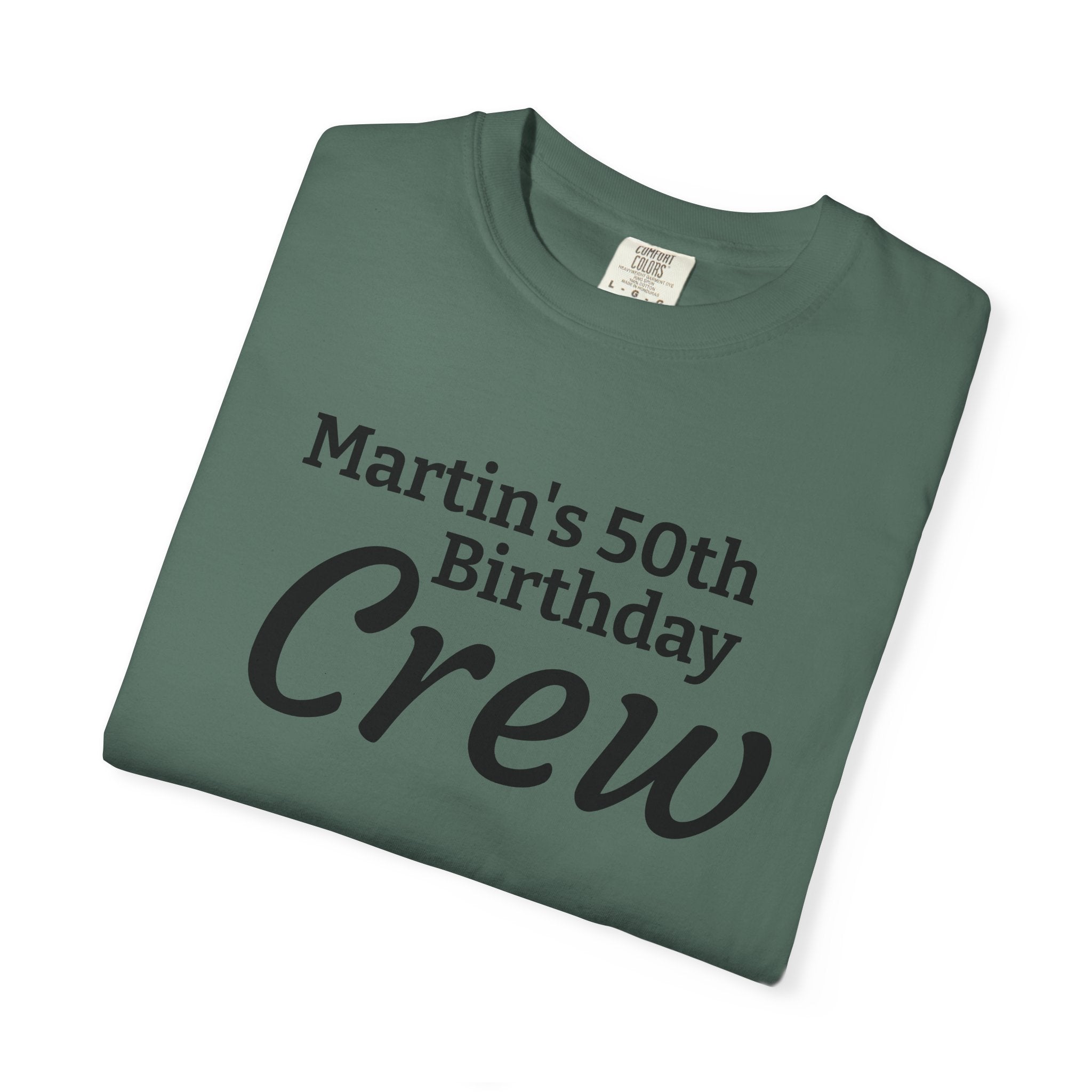 Personalized Birthday Crew T-Shirt — "Martin's 50th Birthday Crew" Party Tee