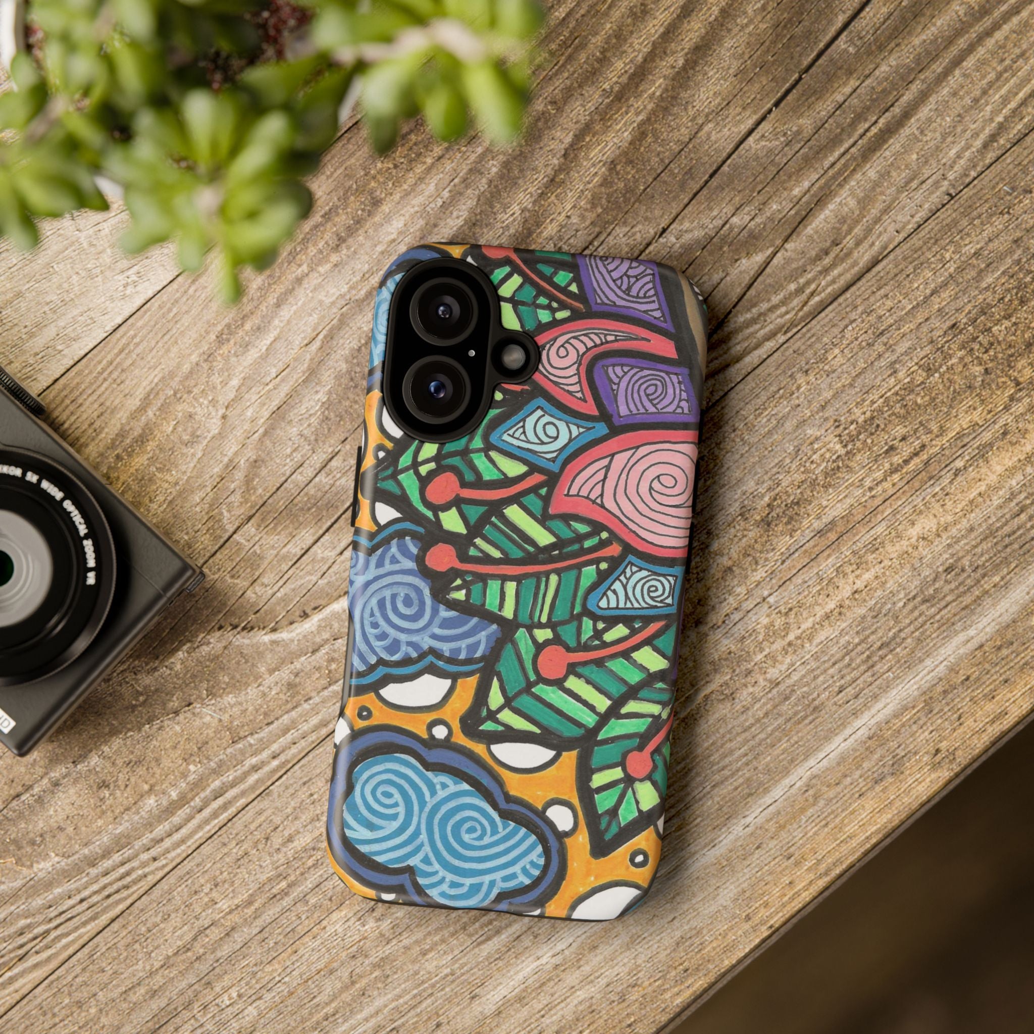 Hand drawn Floral Happy TOUGH Phone Case