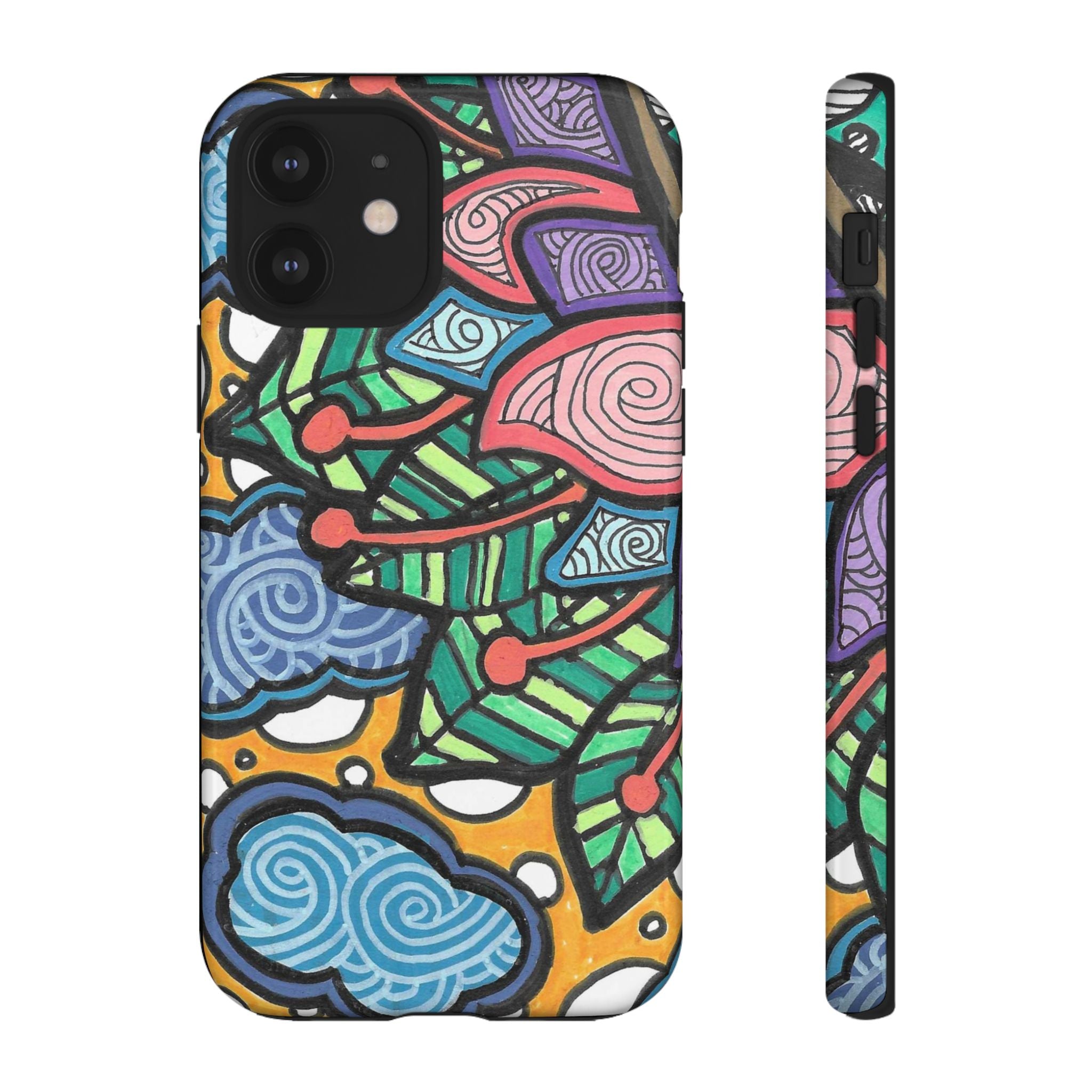 Hand drawn Floral Happy TOUGH Phone Case
