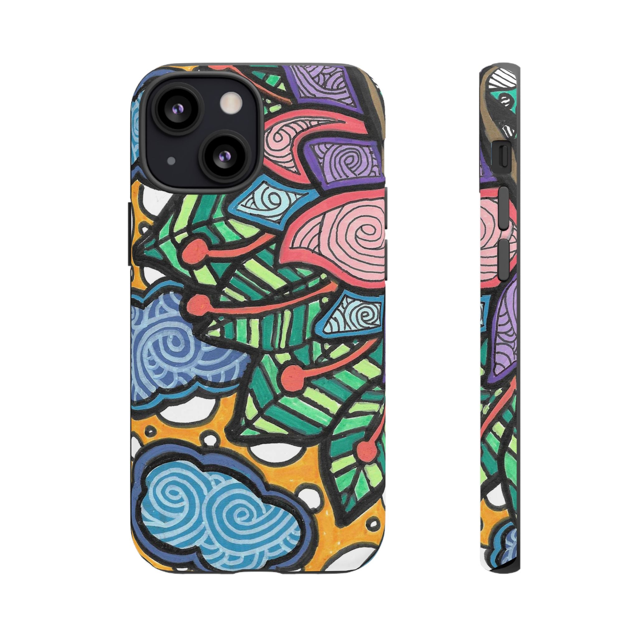 Hand drawn Floral Happy TOUGH Phone Case