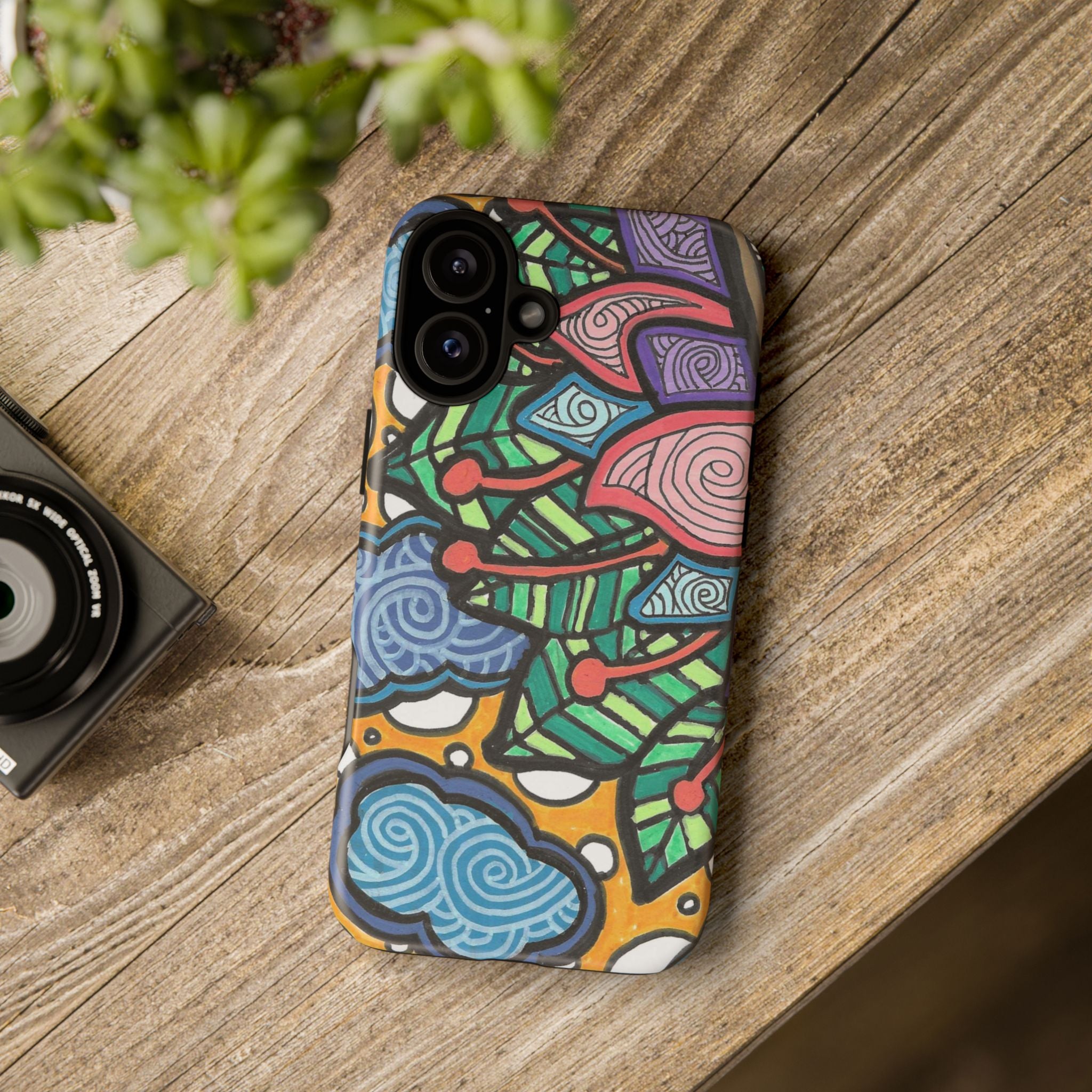 Hand drawn Floral Happy TOUGH Phone Case