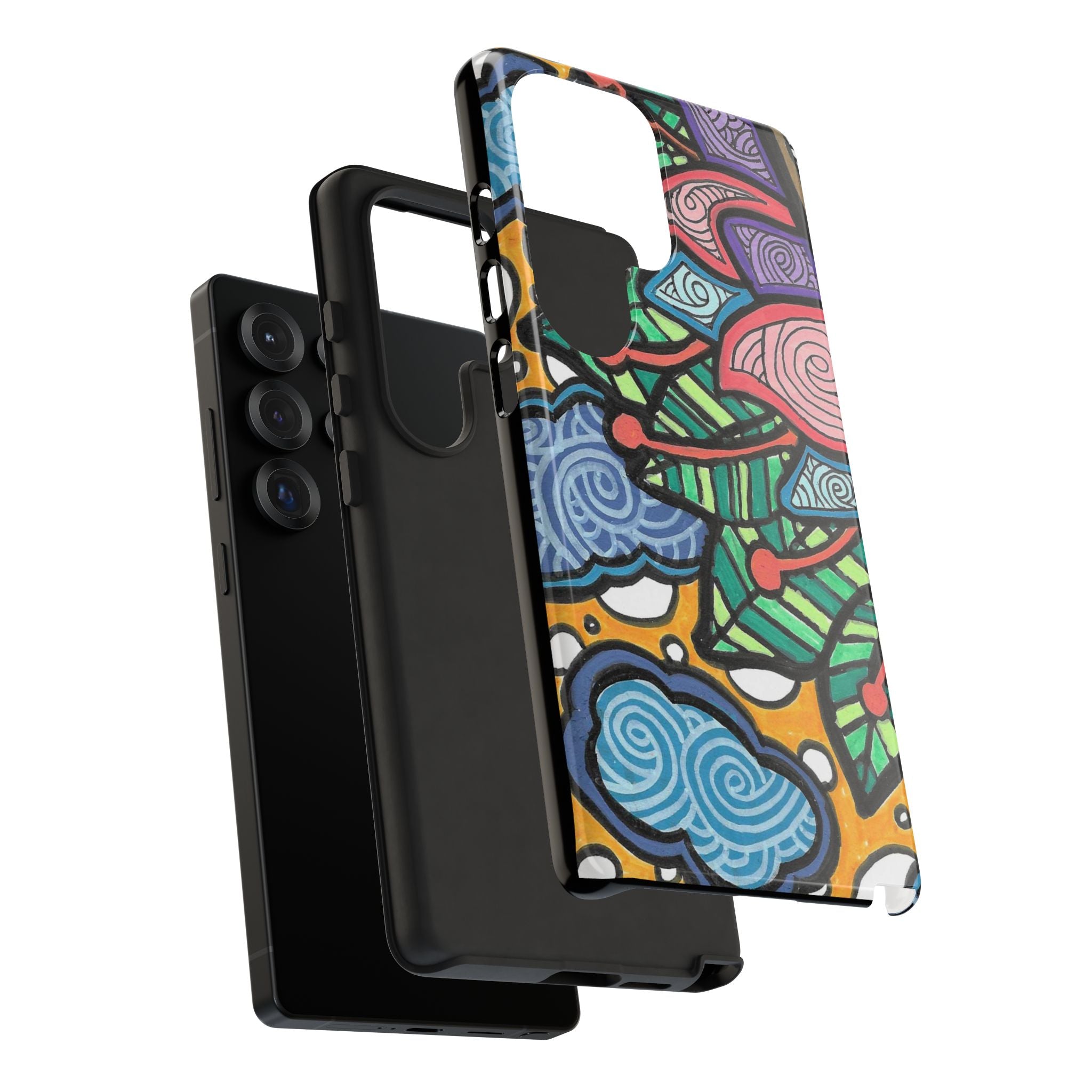 Hand drawn Floral Happy TOUGH Phone Case