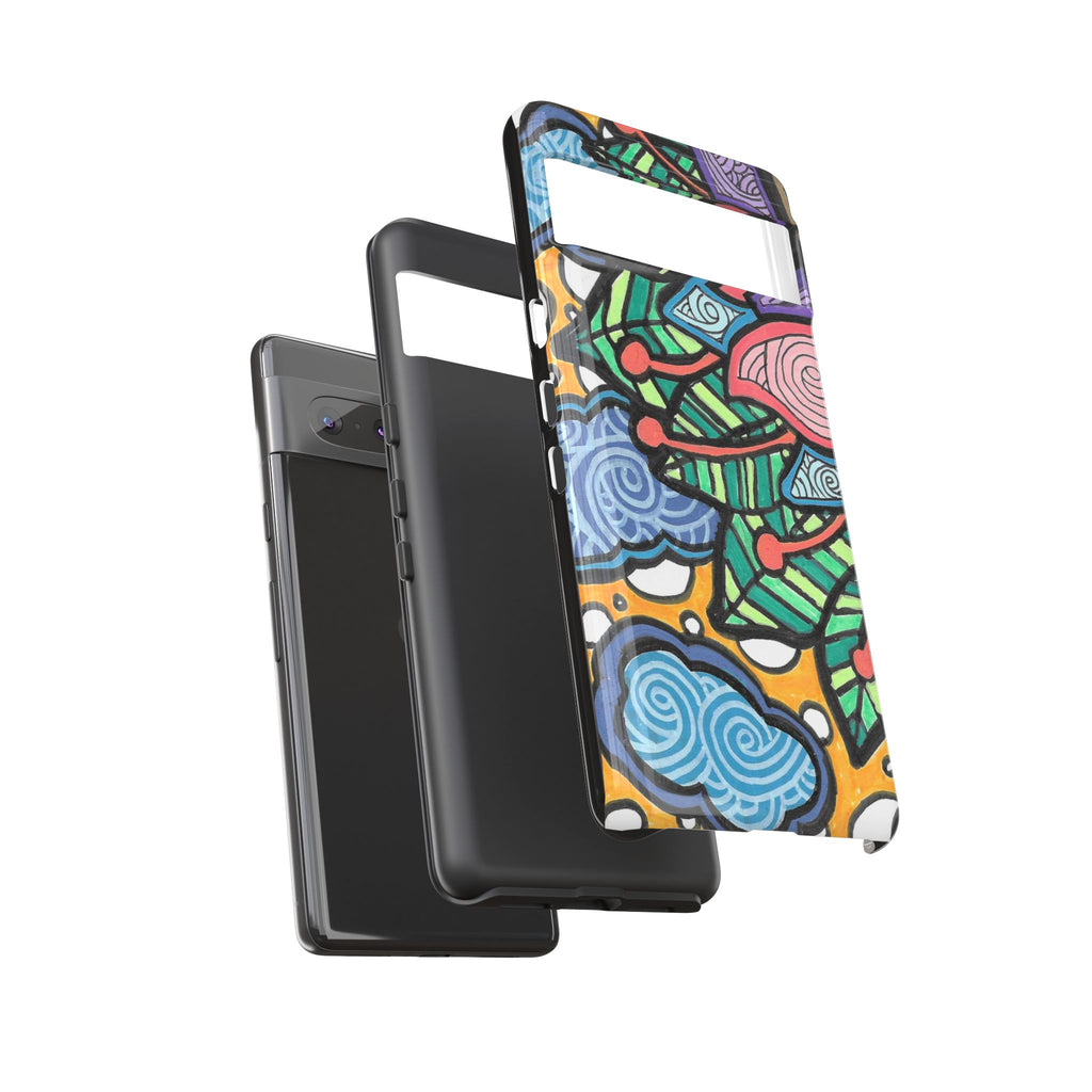 Hand drawn Floral Happy TOUGH Phone Case