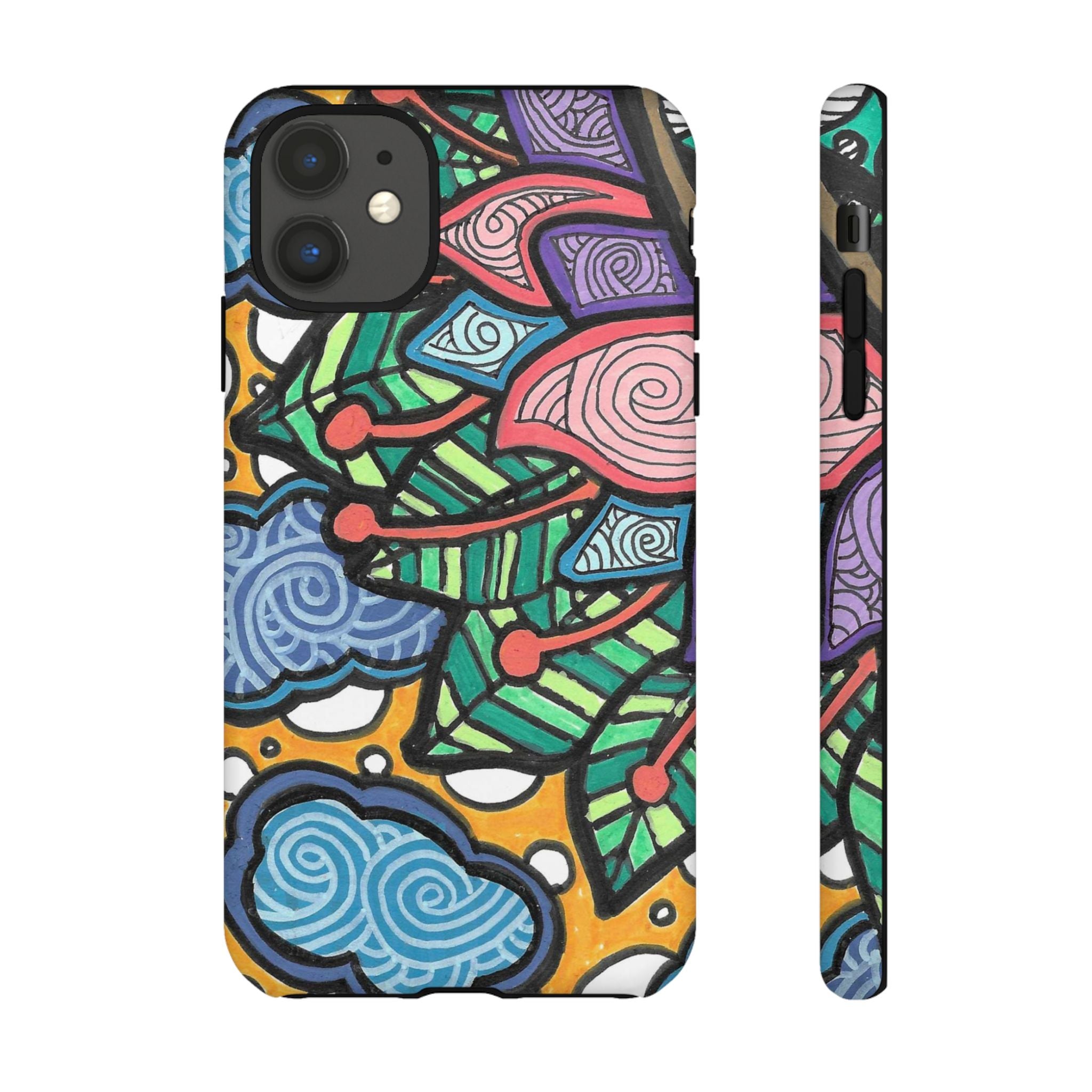 Hand drawn Floral Happy TOUGH Phone Case