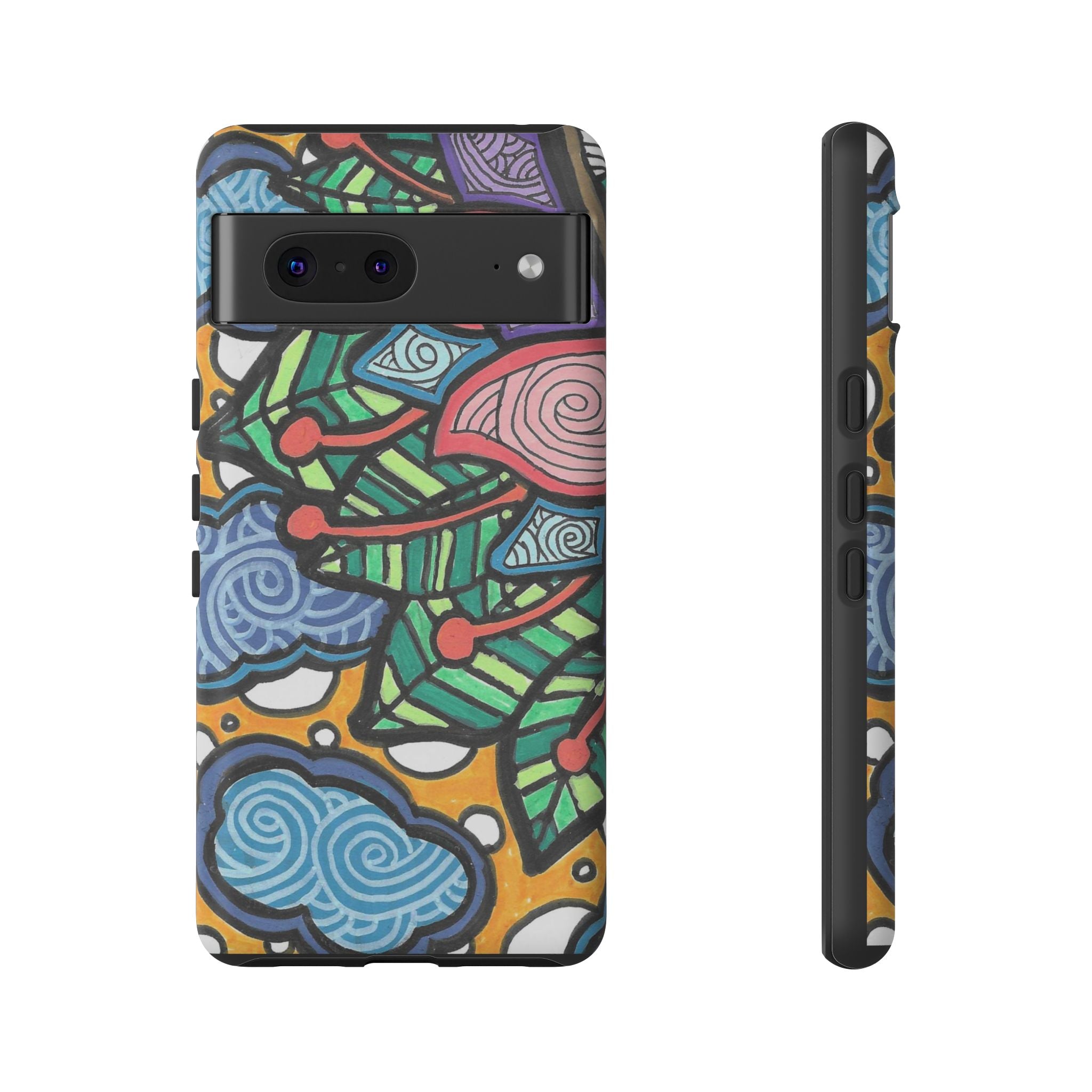 Hand drawn Floral Happy TOUGH Phone Case