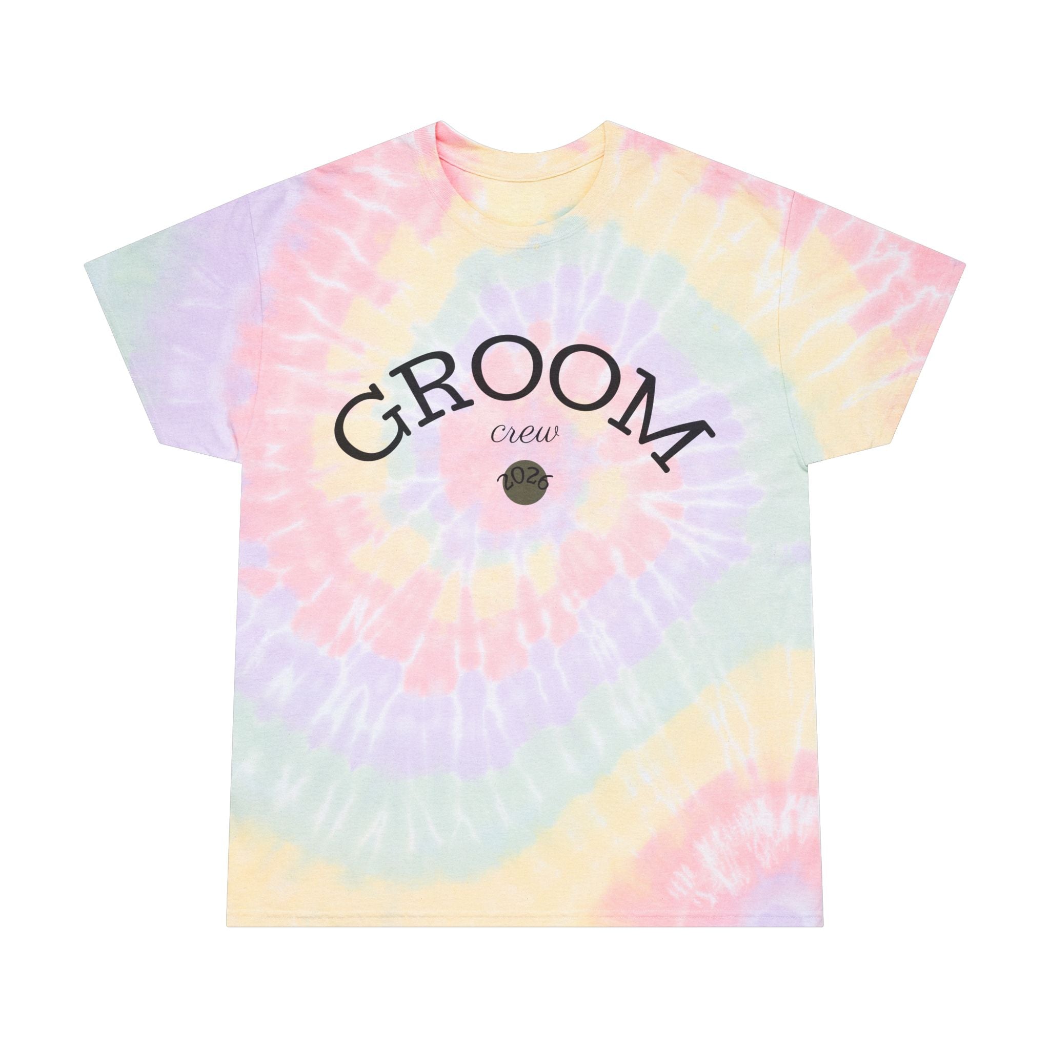 Groom Crew Spiral Tie-Dye Tee — Bachelor Party Wedding Party Shirt