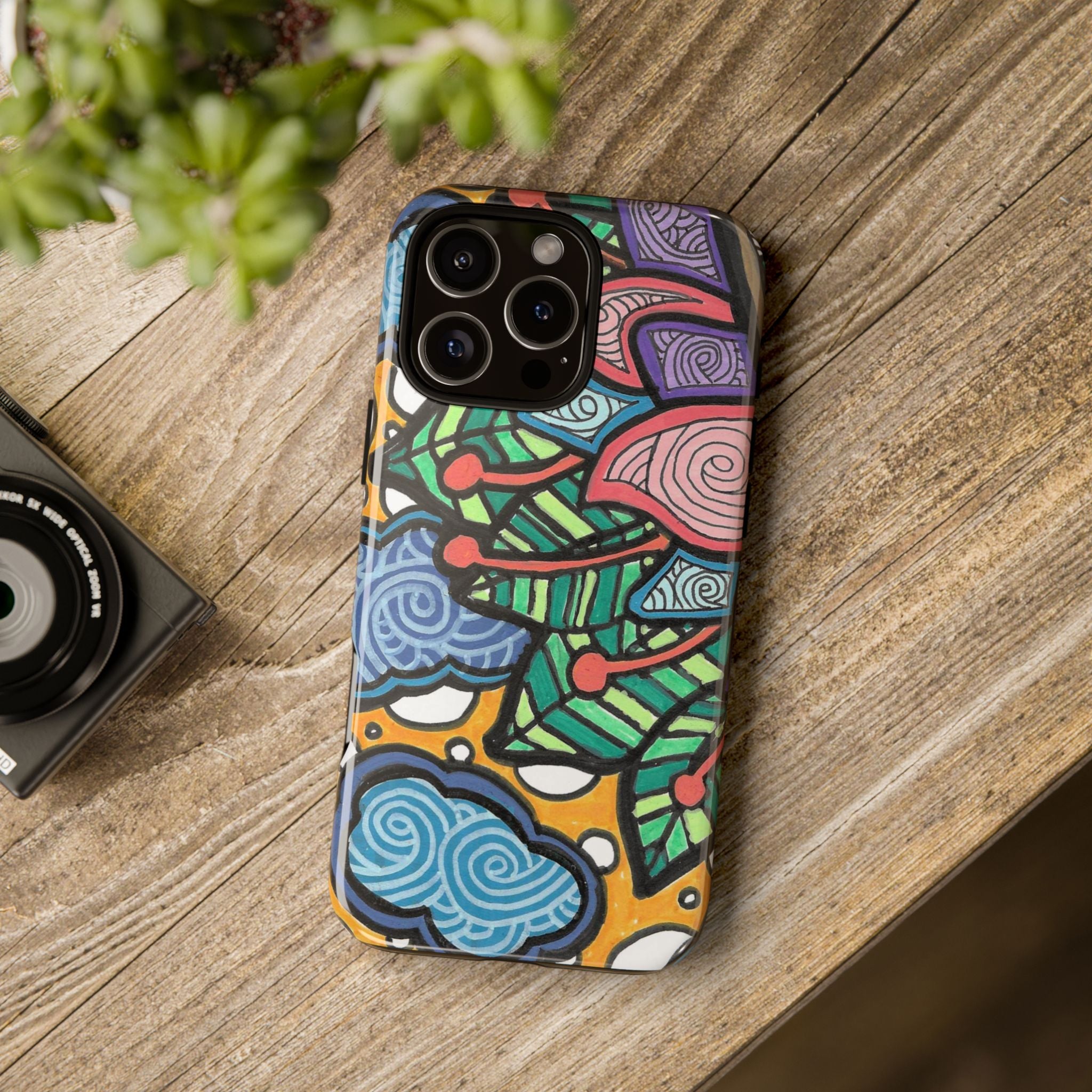 Hand drawn Floral Happy TOUGH Phone Case