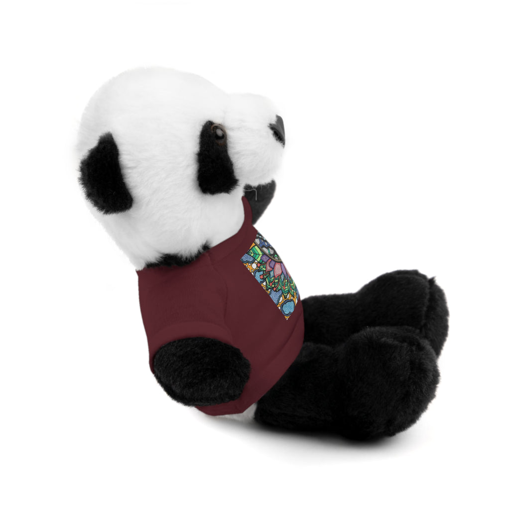 Colorful Tree of Growth stuffed animal with printed tee