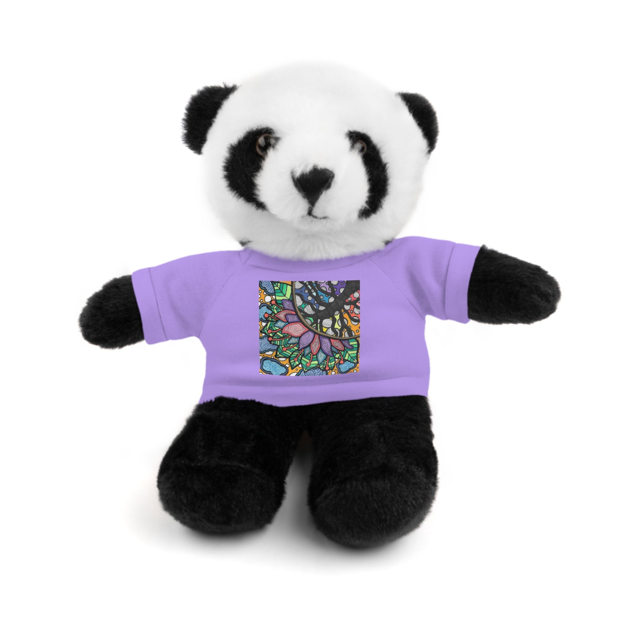 Colorful Tree of Growth stuffed animal with printed tee