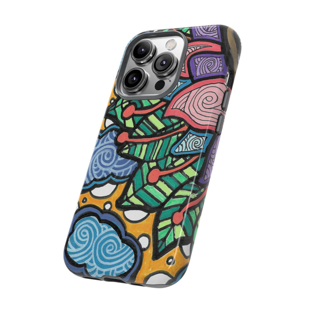 Hand drawn Floral Happy TOUGH Phone Case