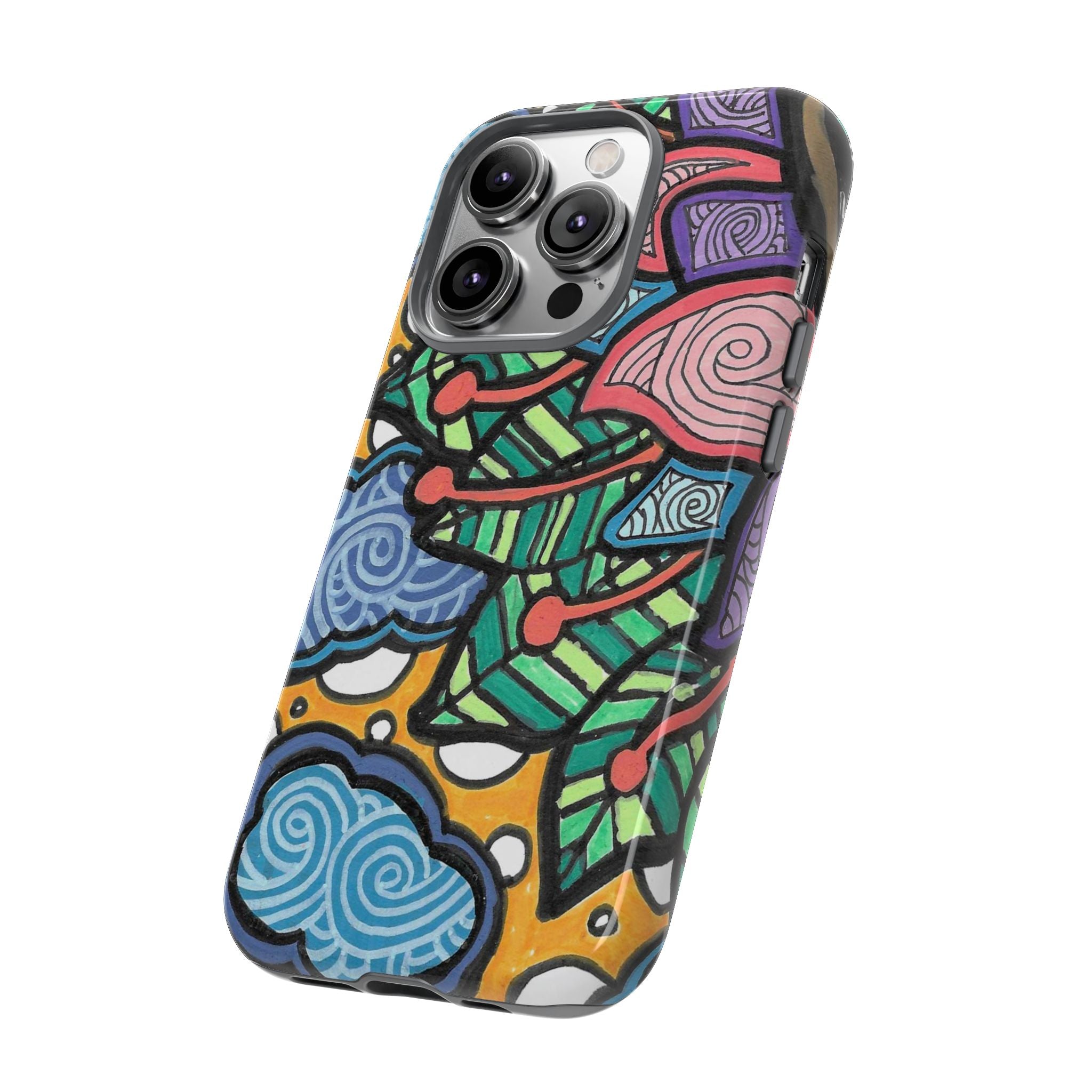 Hand drawn Floral Happy TOUGH Phone Case