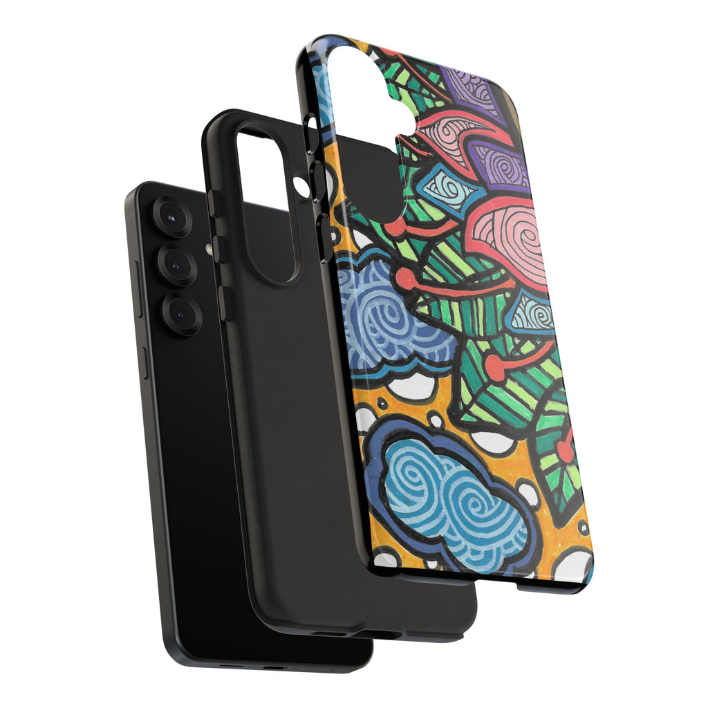 Hand drawn Floral Happy TOUGH Phone Case