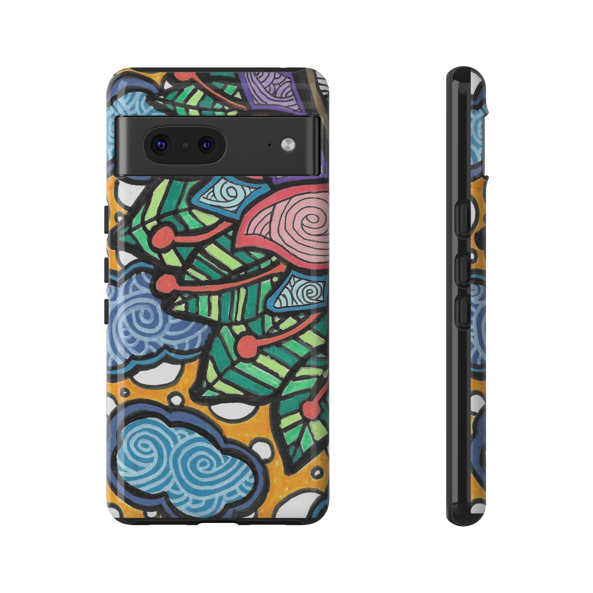 Hand drawn Floral Happy TOUGH Phone Case