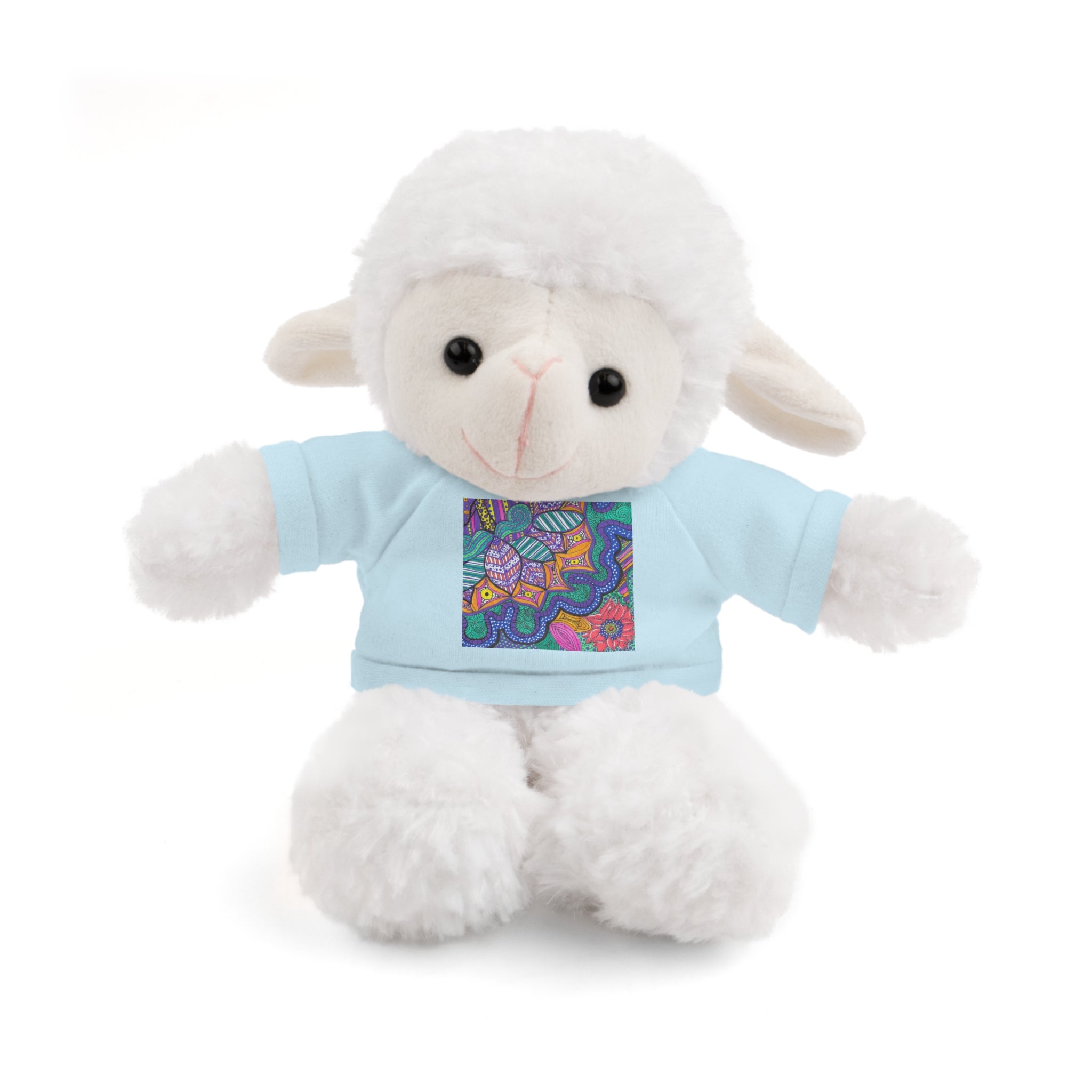 Spring Easter stuffed animal with printed tee