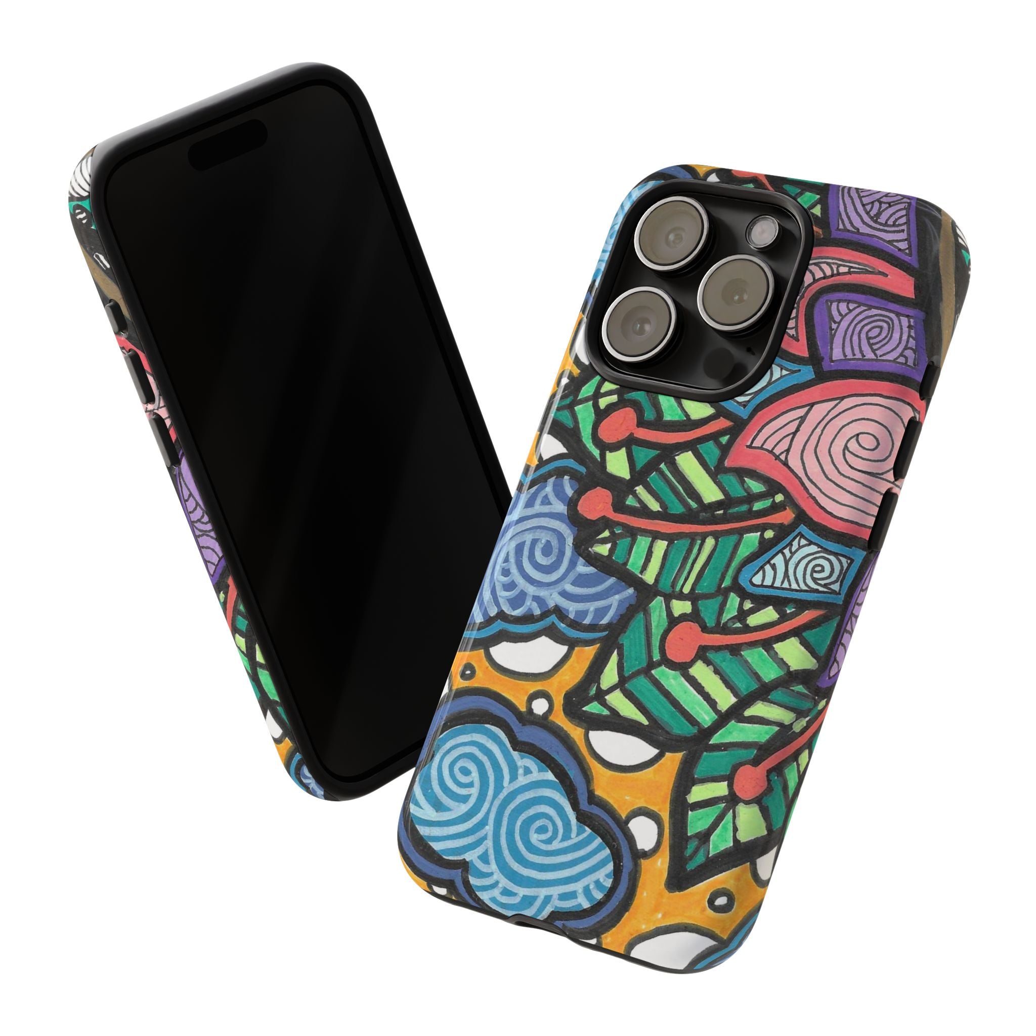 Hand drawn Floral Happy TOUGH Phone Case