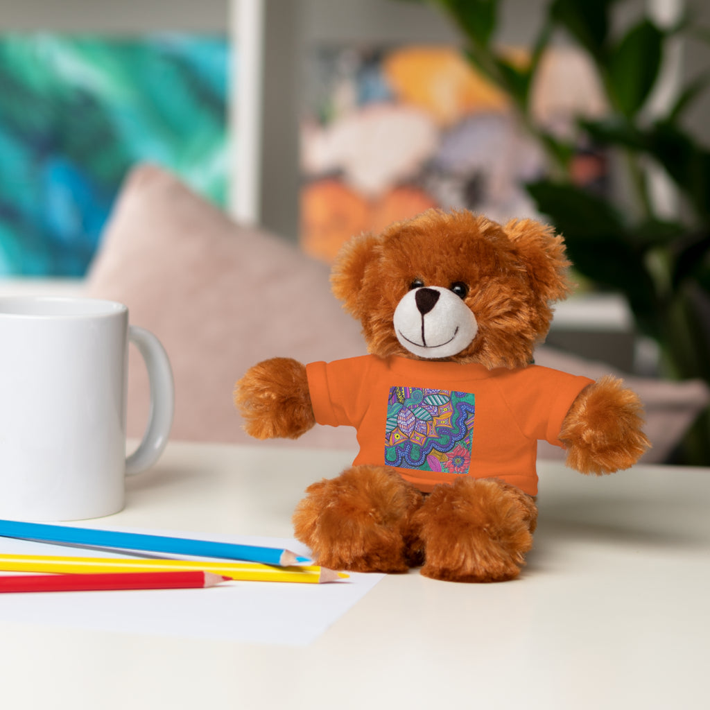 Spring Easter stuffed animal with printed tee