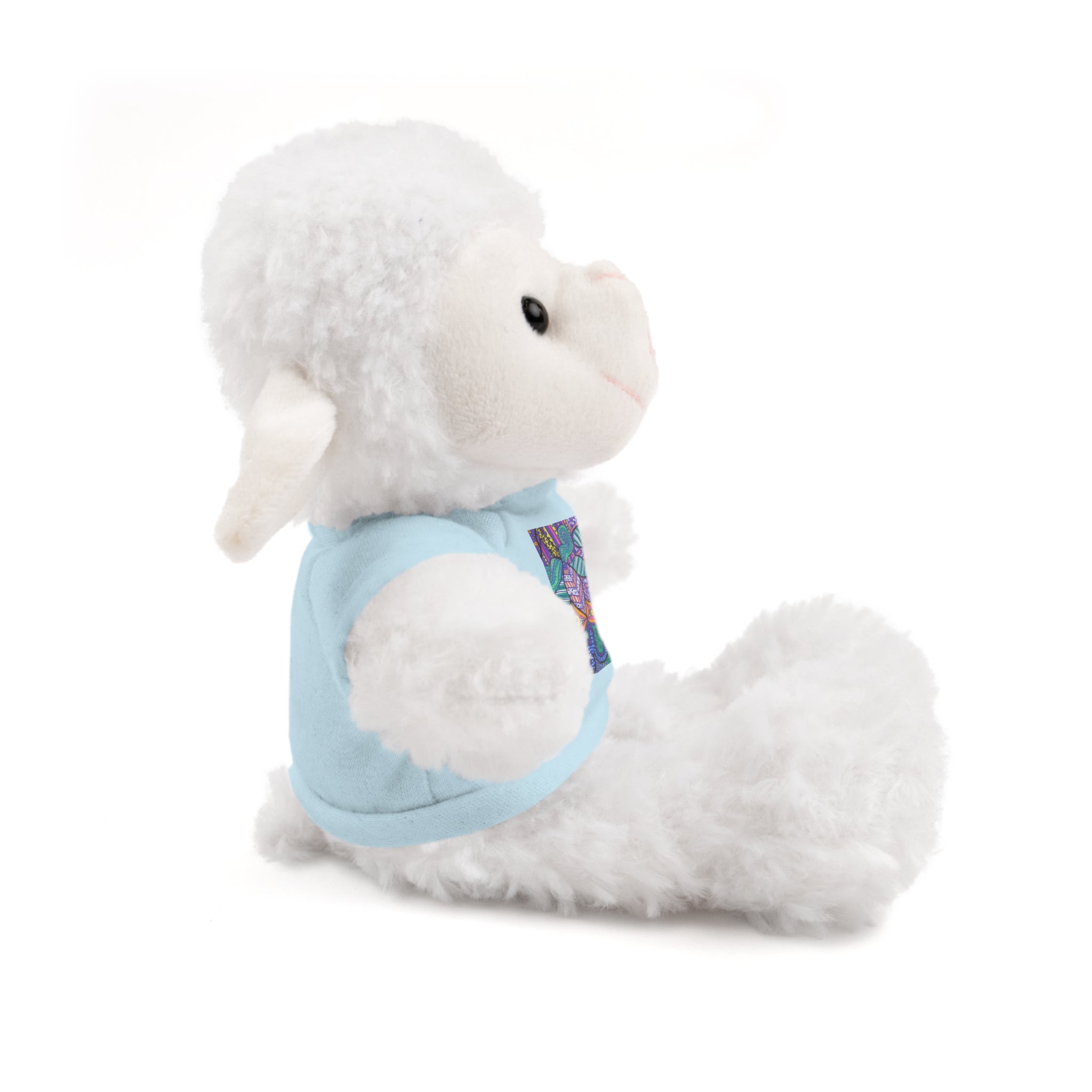 Spring Easter stuffed animal with printed tee