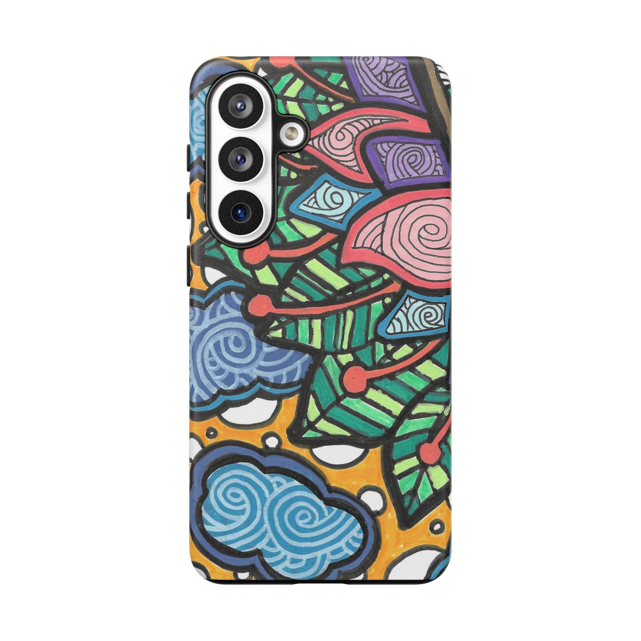 Hand drawn Floral Happy TOUGH Phone Case