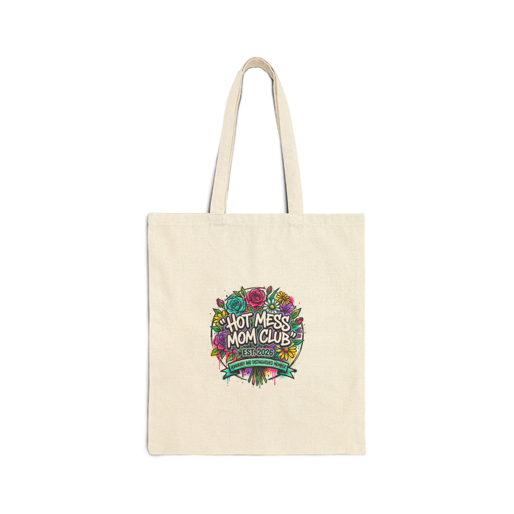 Hot Mess Mom Club Tote | Mother's Day Minimal Typographic Mom Life