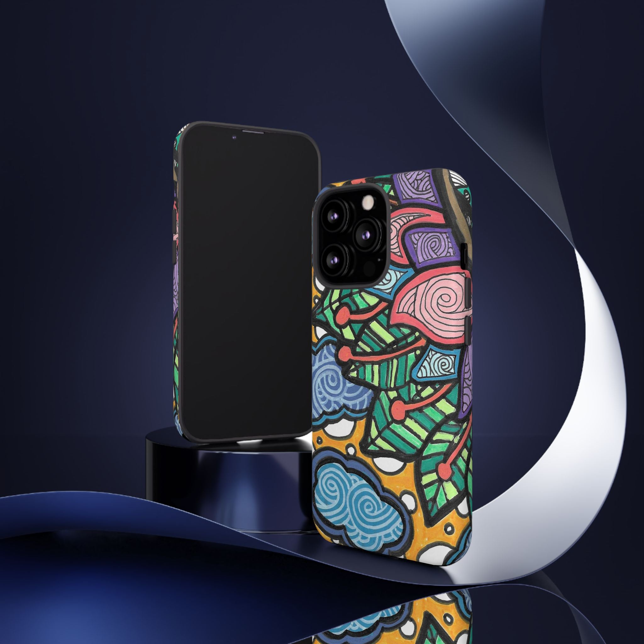 Hand drawn Floral Happy TOUGH Phone Case