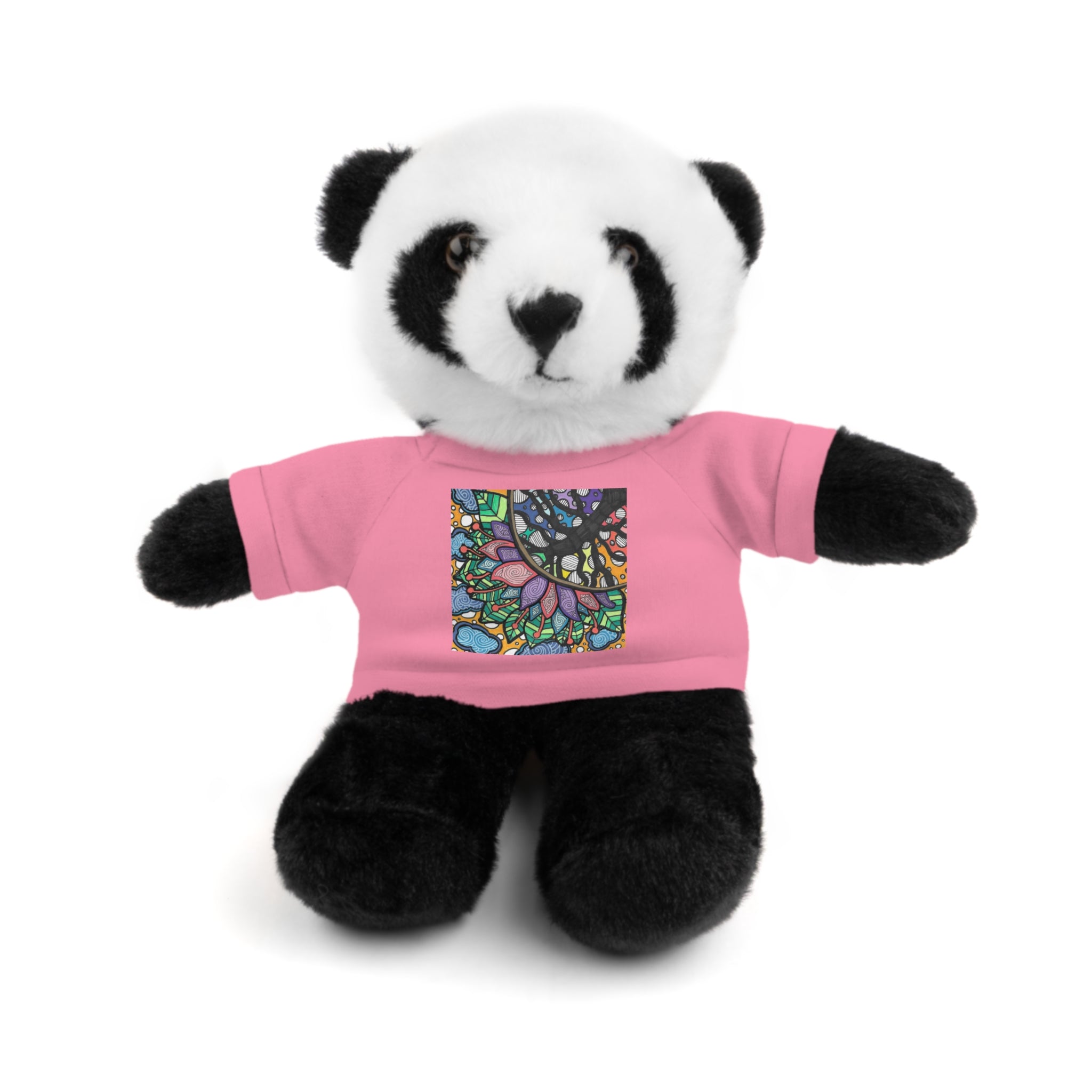 Colorful Tree of Growth stuffed animal with printed tee