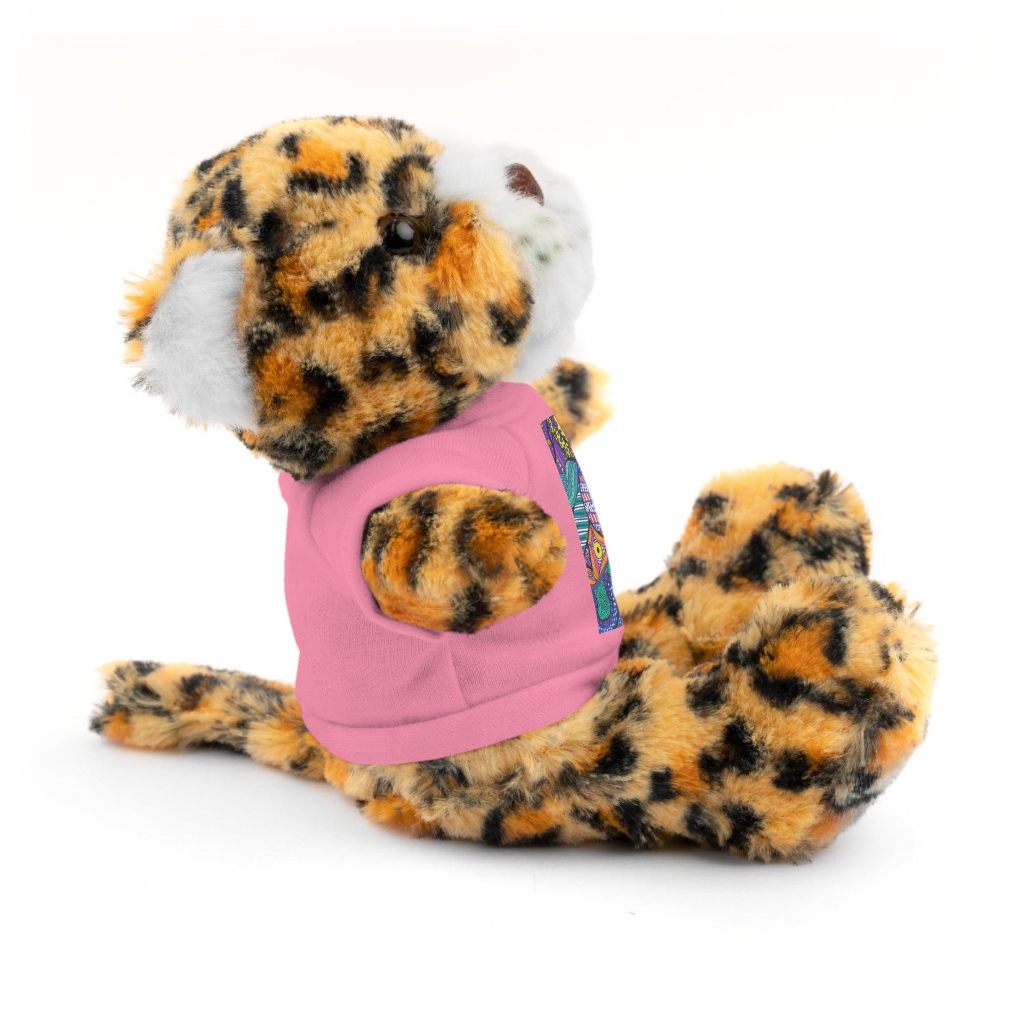 Spring Easter stuffed animal with printed tee