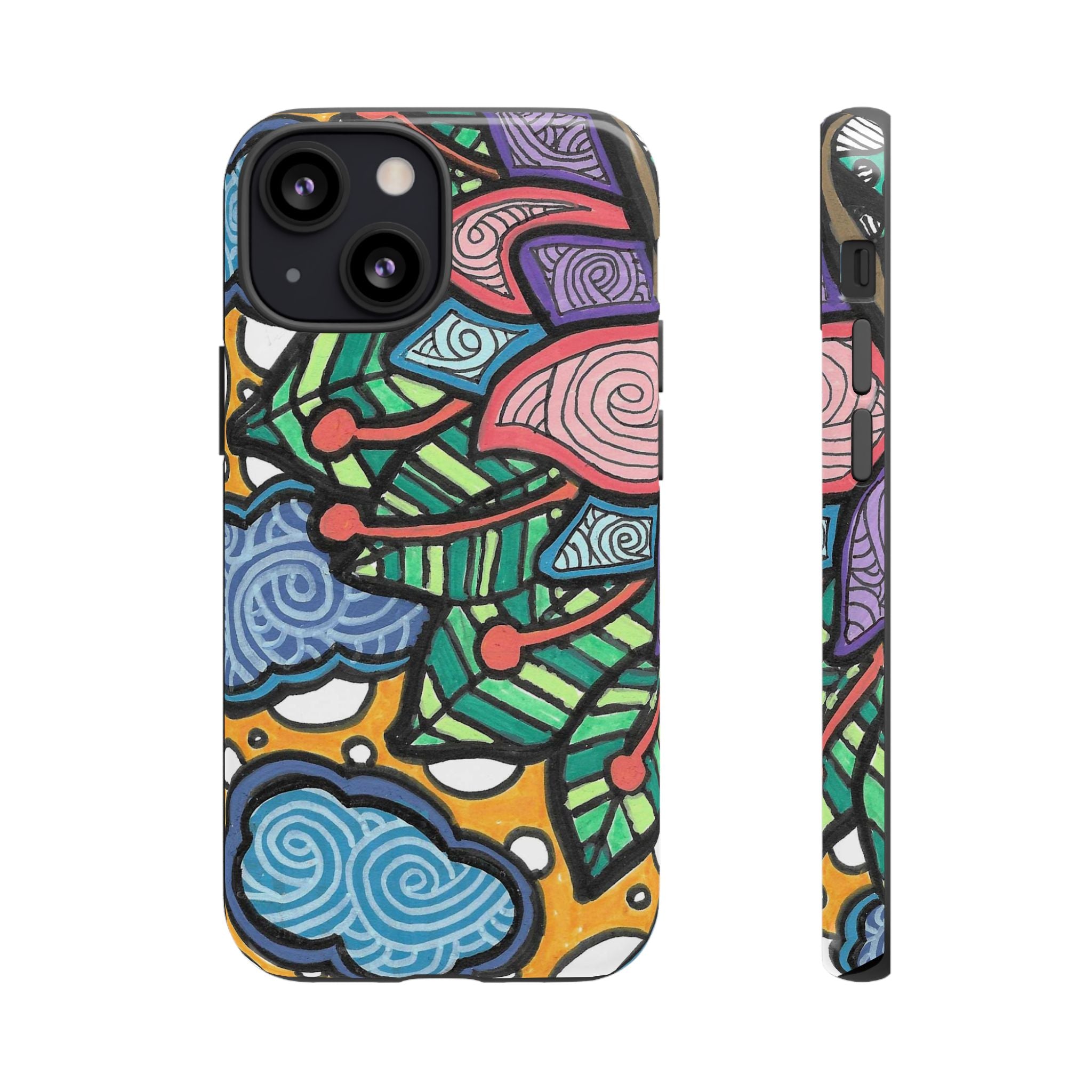 Hand drawn Floral Happy TOUGH Phone Case