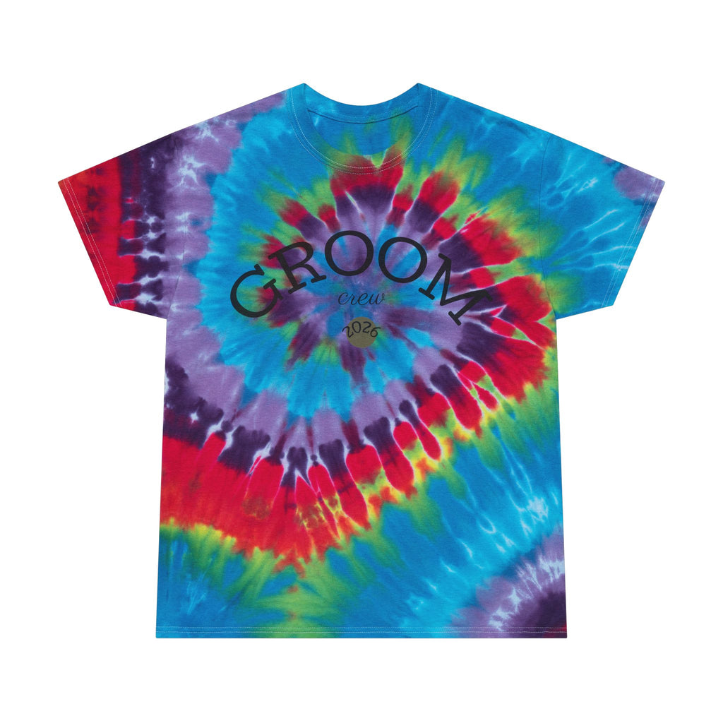 Groom Crew Spiral Tie-Dye Tee — Bachelor Party Wedding Party Shirt