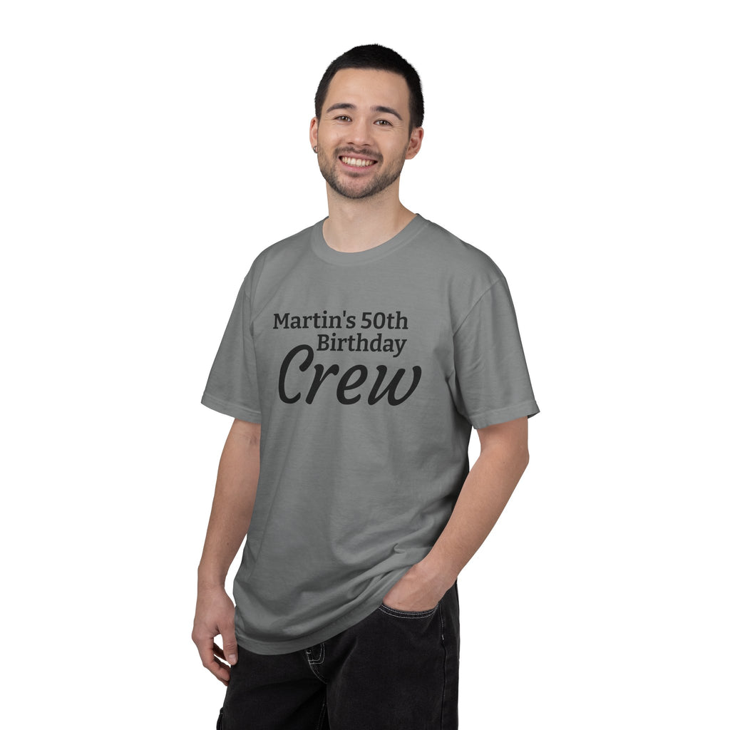 Personalized Birthday Crew T-Shirt — "Martin's 50th Birthday Crew" Party Tee