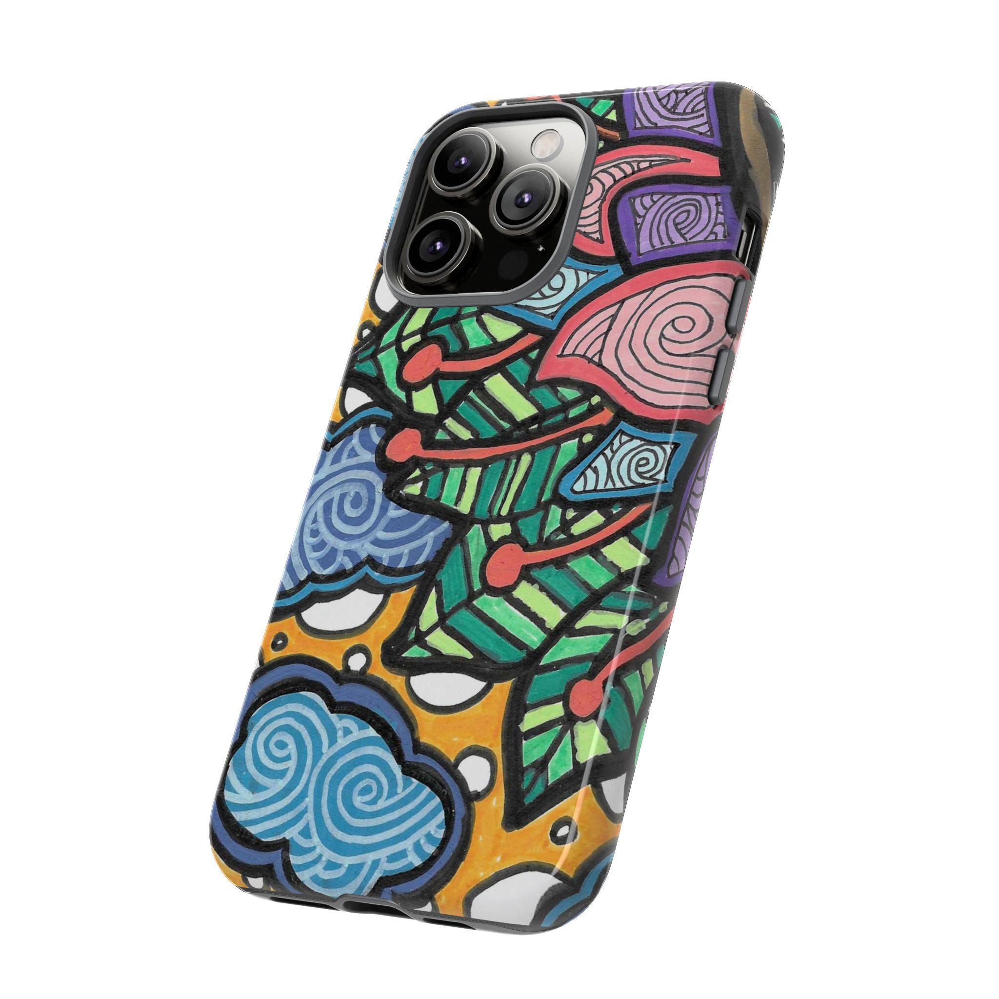 Hand drawn Floral Happy TOUGH Phone Case