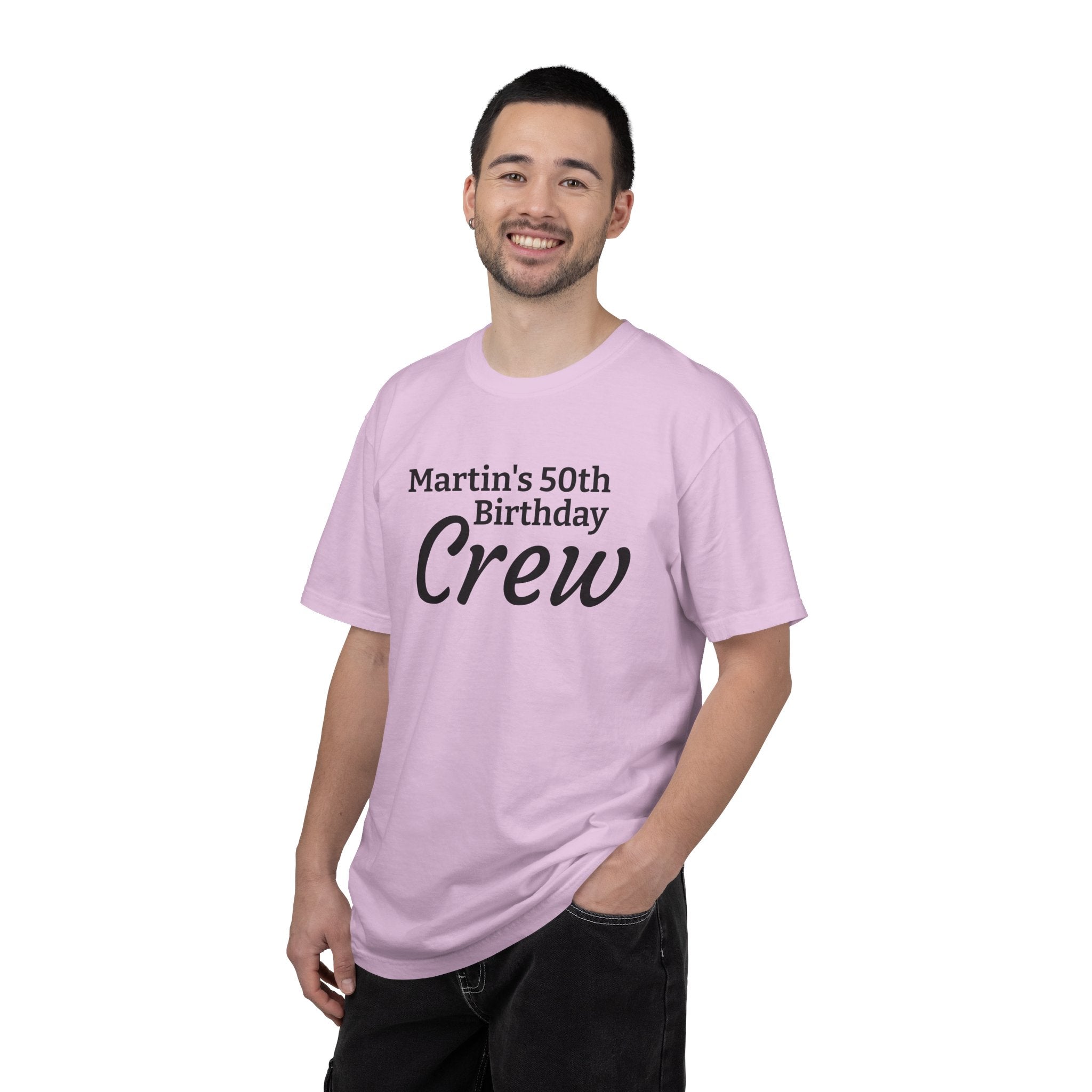 Personalized Birthday Crew T-Shirt — "Martin's 50th Birthday Crew" Party Tee