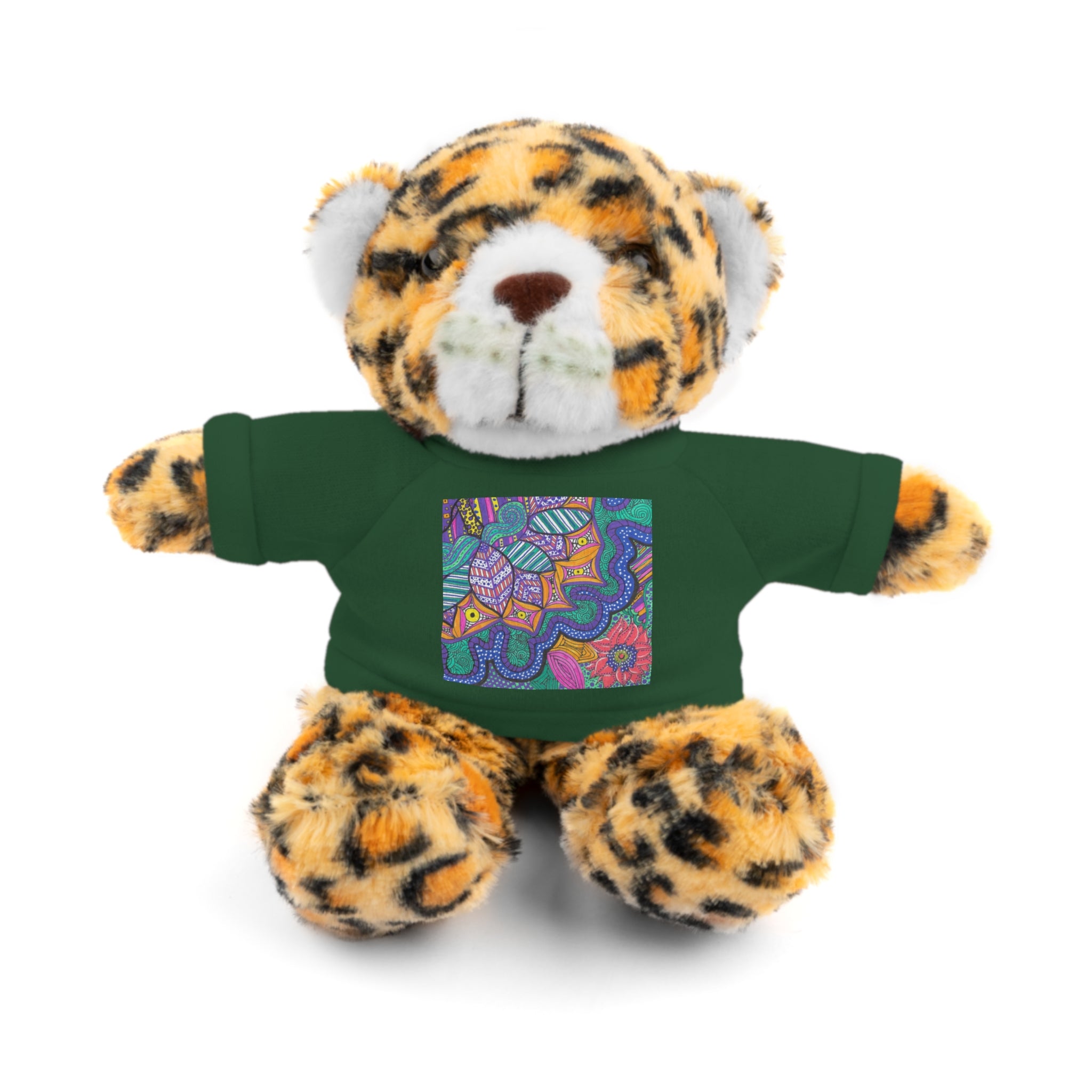 Spring Easter stuffed animal with printed tee
