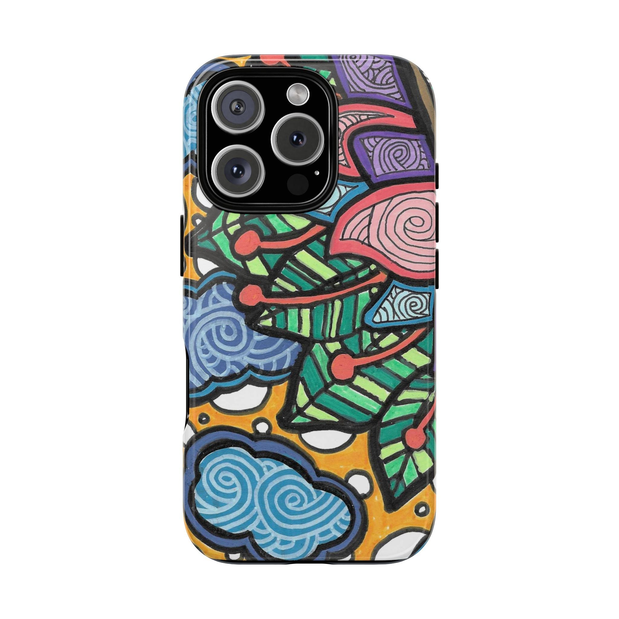 Hand drawn Floral Happy TOUGH Phone Case