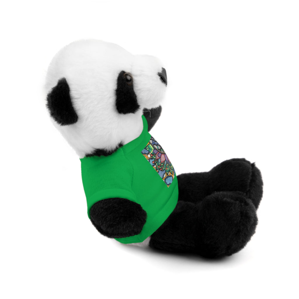 Colorful Tree of Growth stuffed animal with printed tee