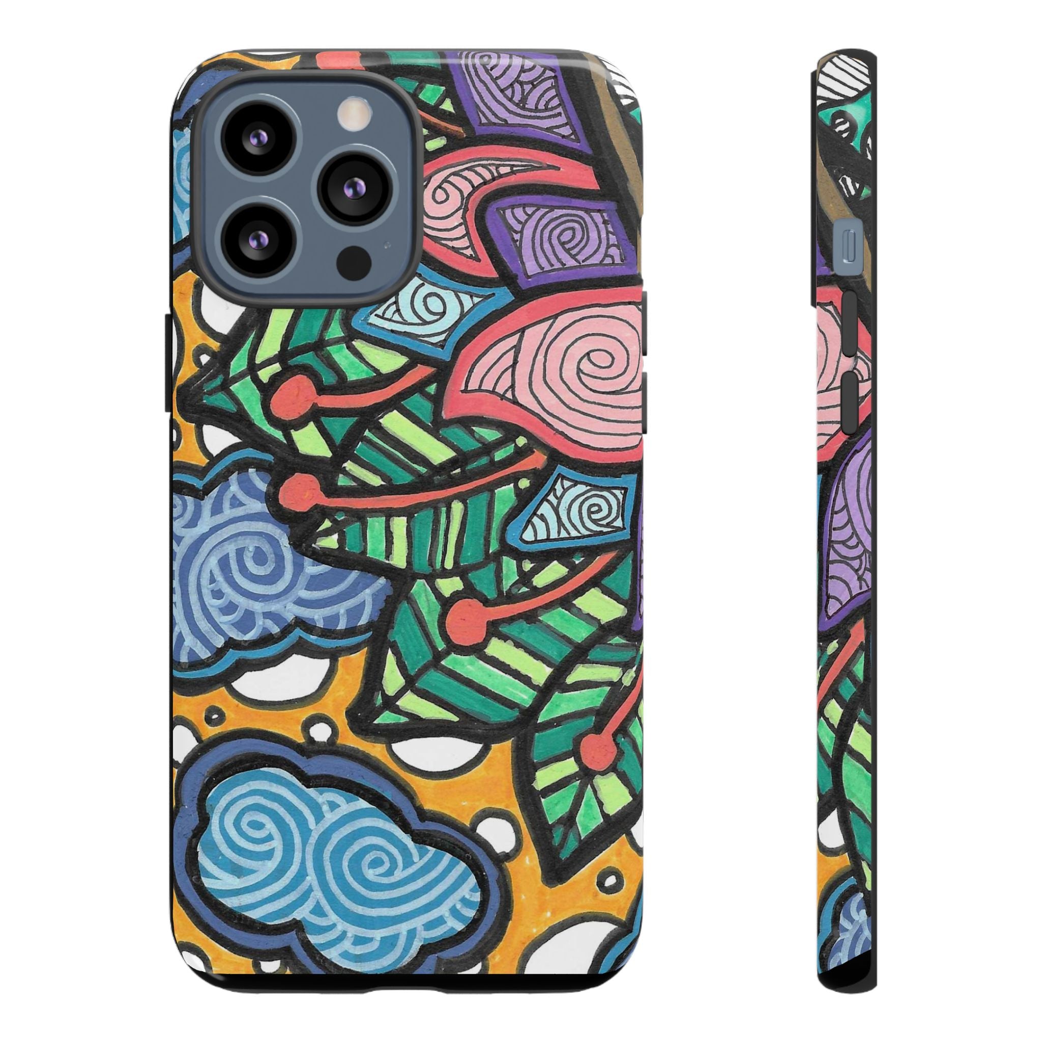 Hand drawn Floral Happy TOUGH Phone Case