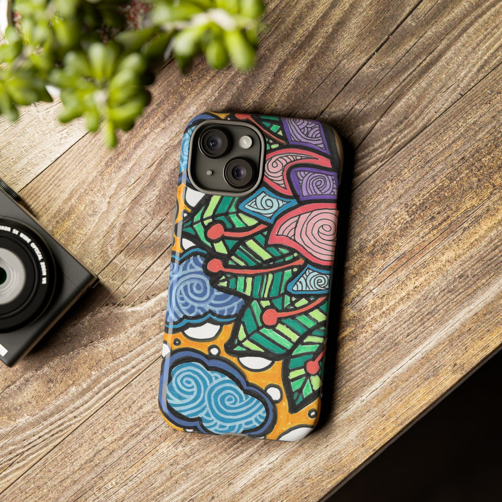 Hand drawn Floral Happy TOUGH Phone Case