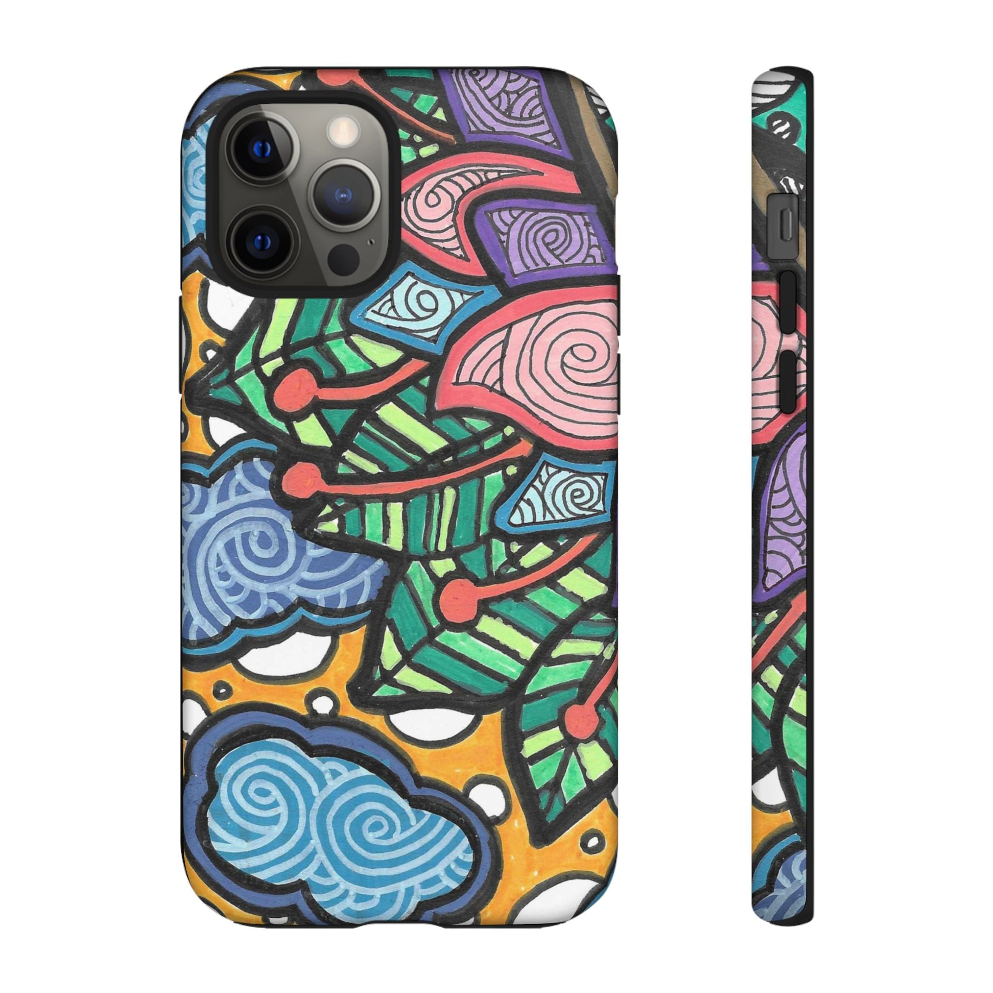 Hand drawn Floral Happy TOUGH Phone Case