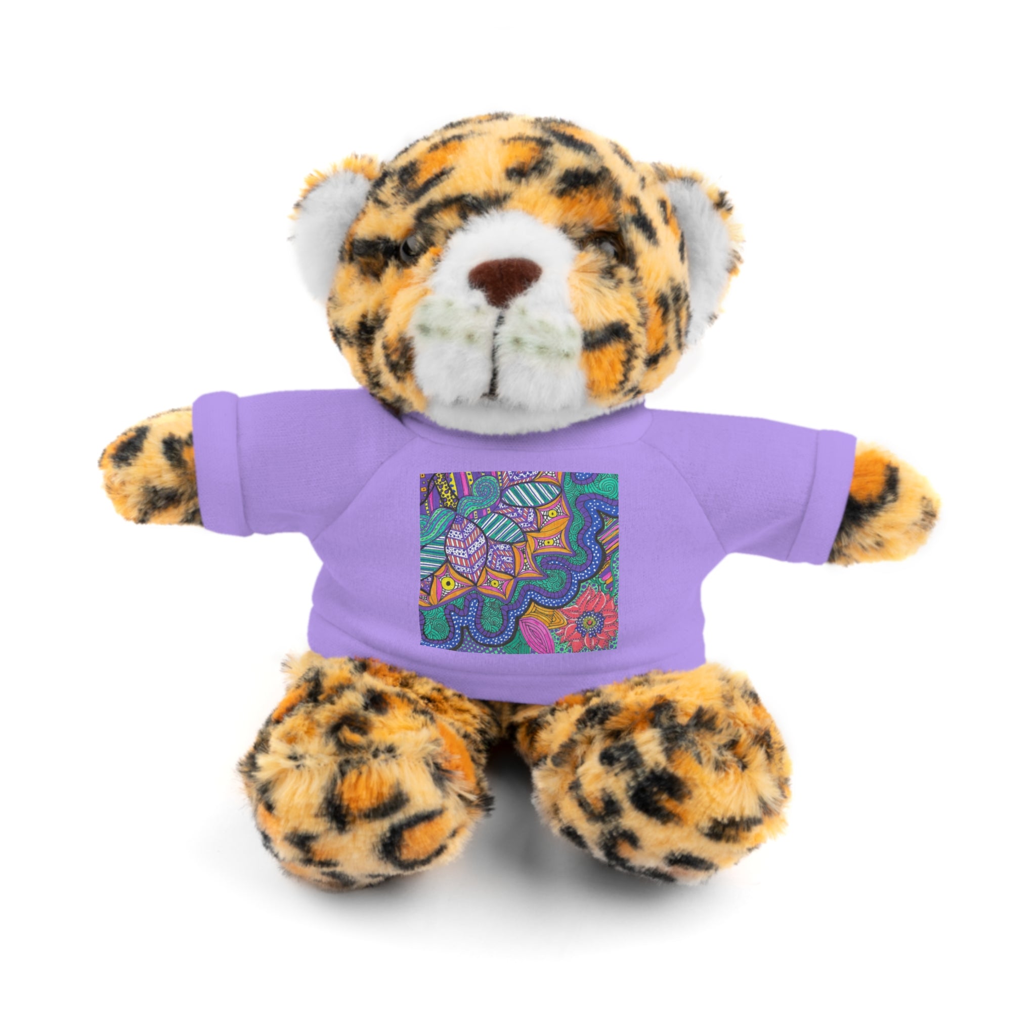 Spring Easter stuffed animal with printed tee