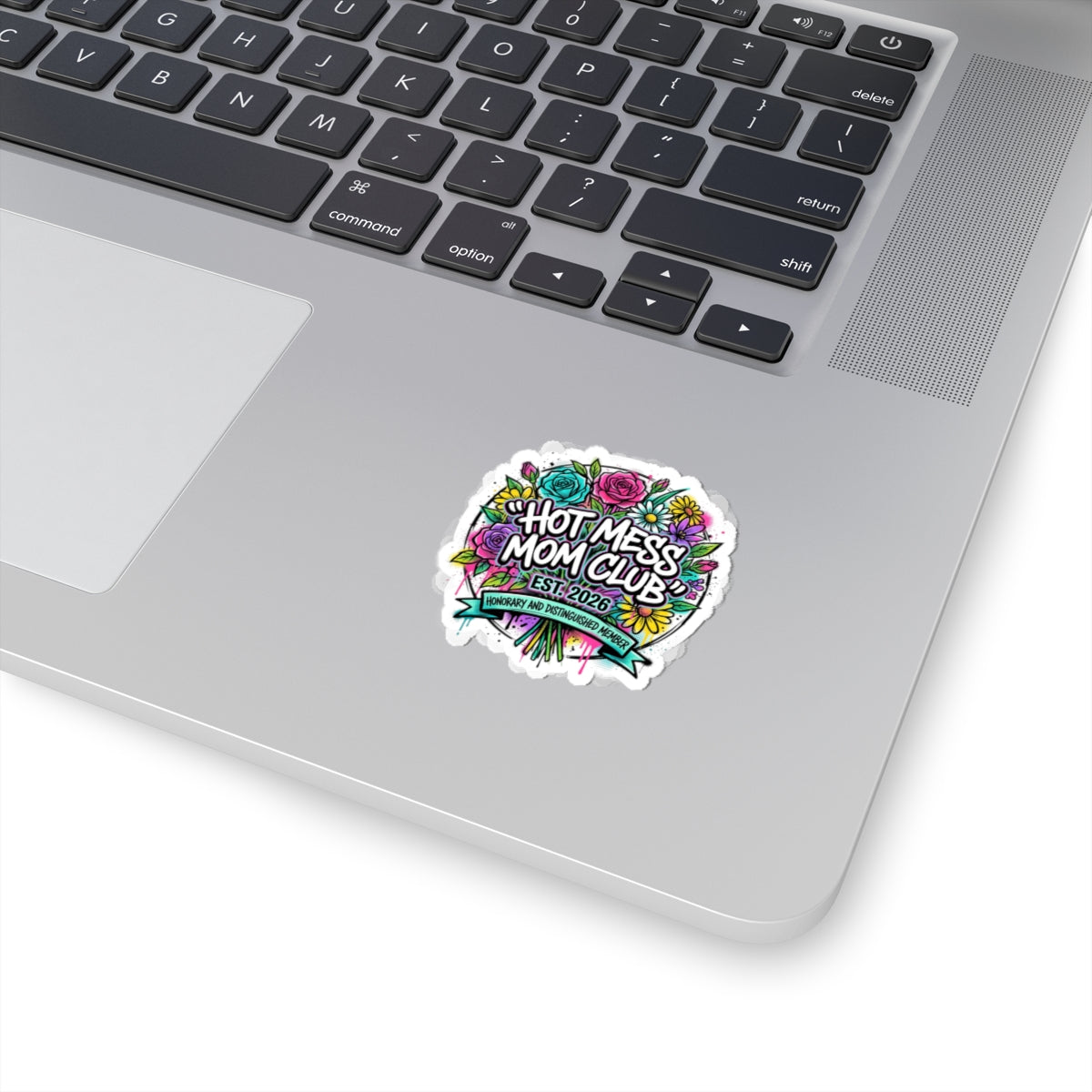 Hot Mess Mom Club Sticker | Mother's Day Minimal Typographic Mom Identity