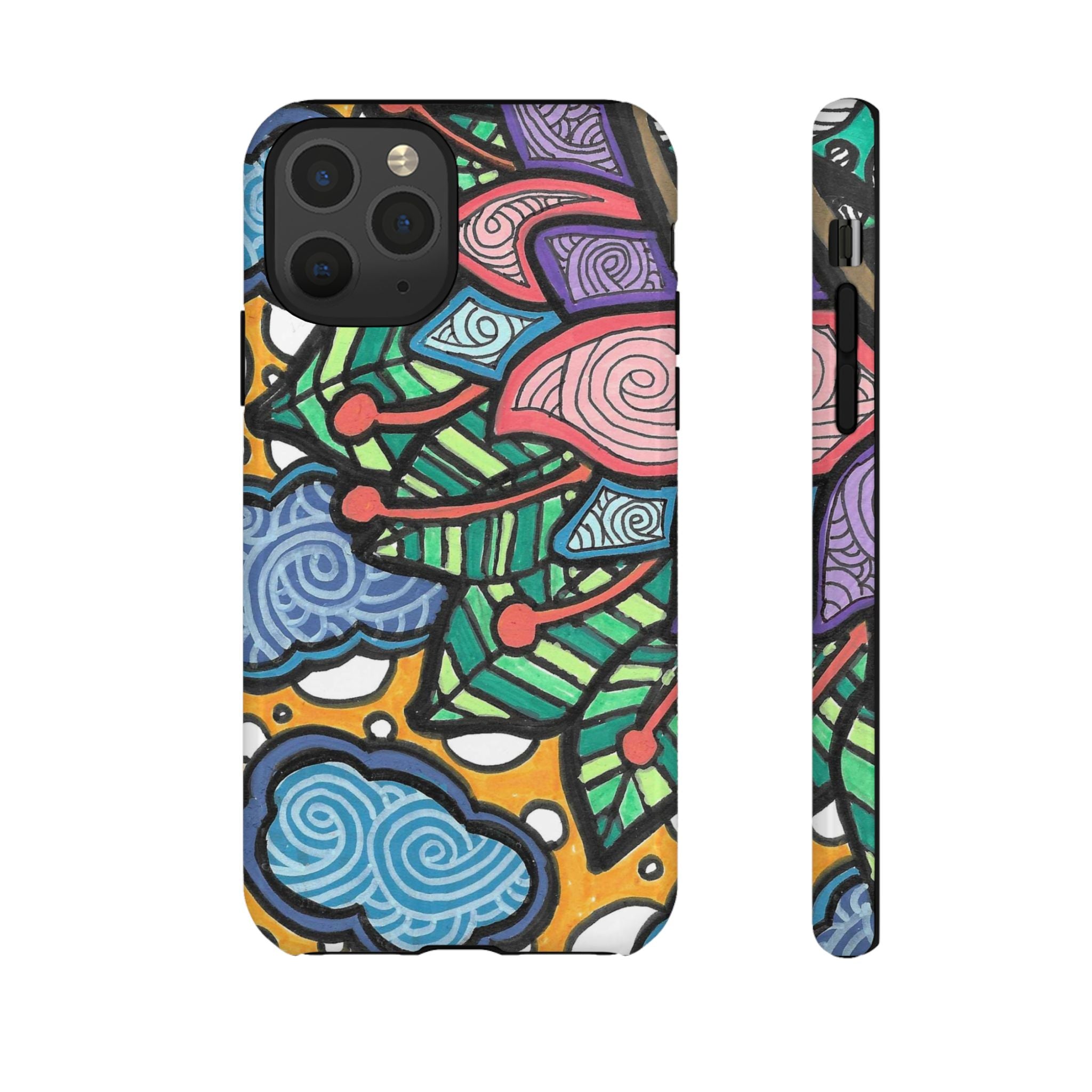 Hand drawn Floral Happy TOUGH Phone Case