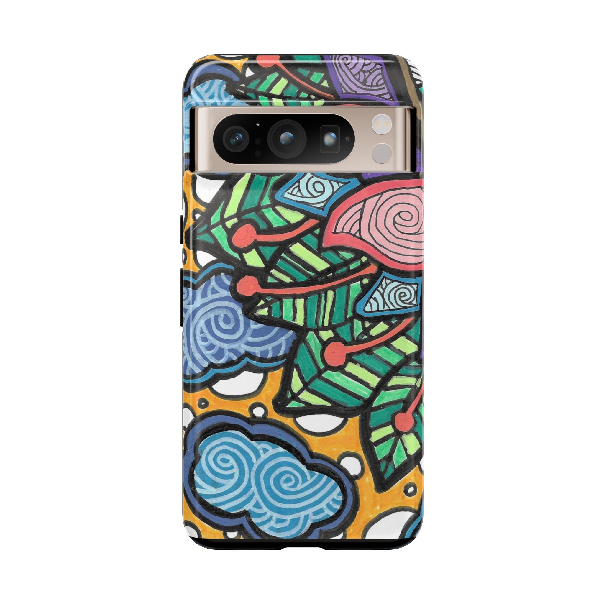 Hand drawn Floral Happy TOUGH Phone Case