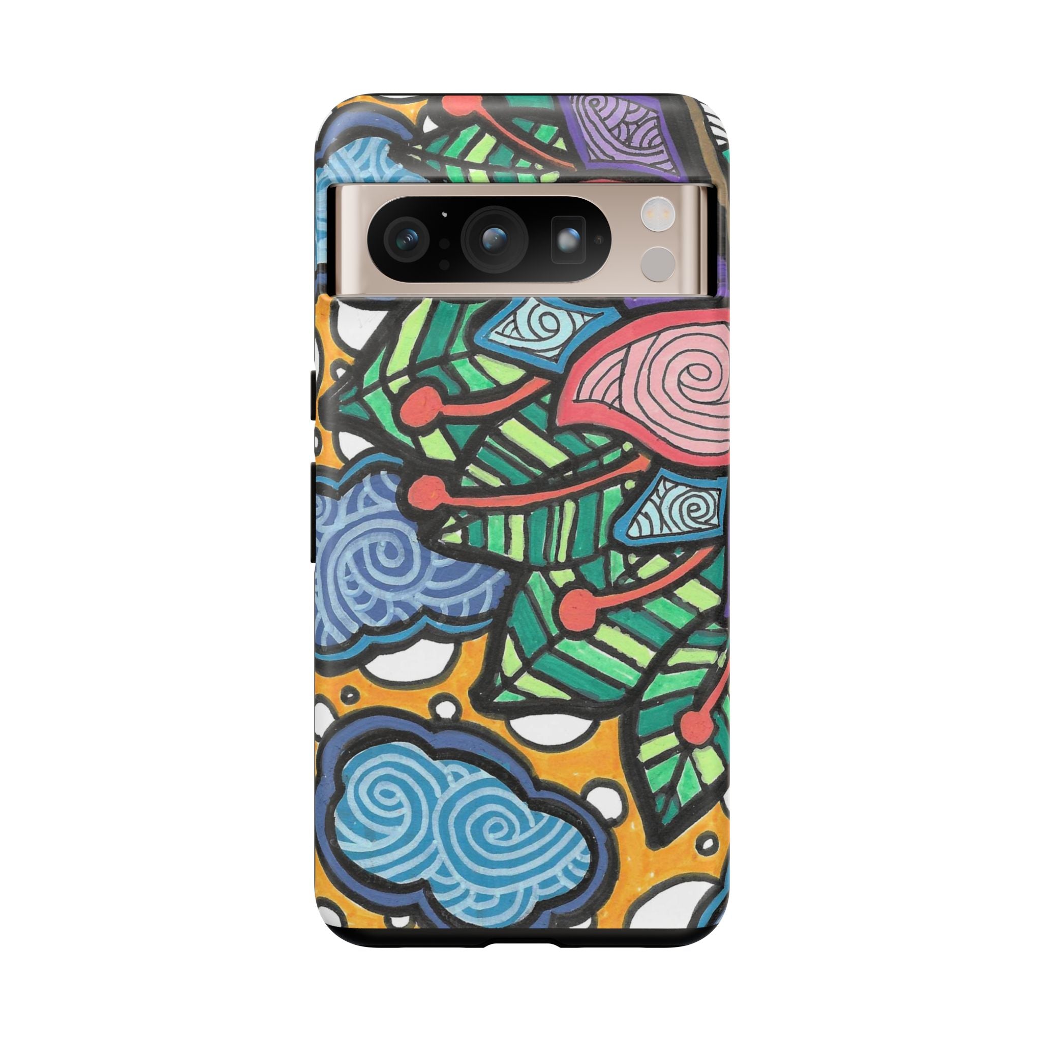 Hand drawn Floral Happy TOUGH Phone Case
